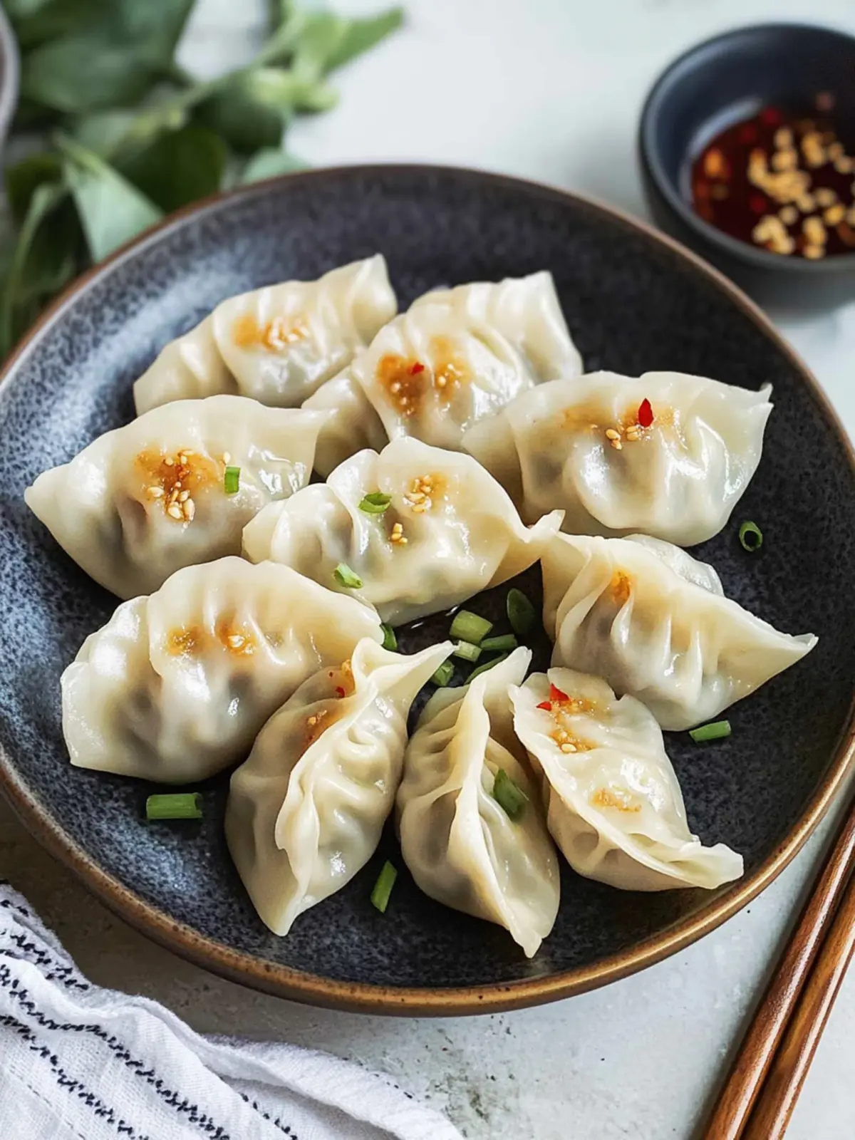 Pork and Chive Dumplings- Lunar New Year recipes
