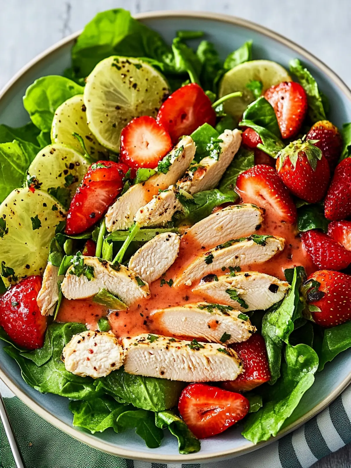 Summer Chicken Salad with Strawberry Vinaigrette