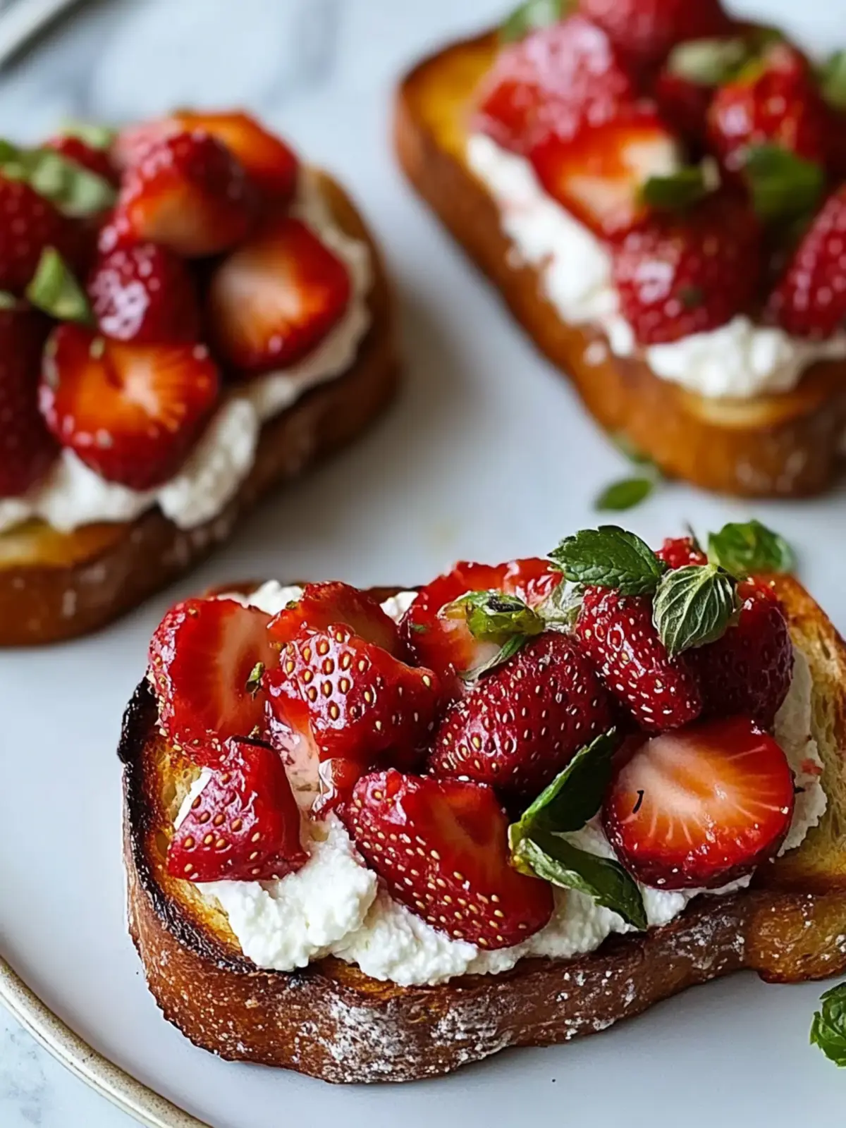 Delicious Roasted Strawberry Whipped Ricotta Toast Recipe 3 Roasted Strawberry Whipped Ricotta Toast Recipe