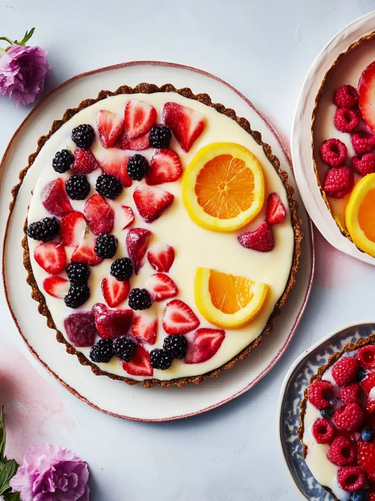 Easy Fruit Tart With Pecan Cookie Crust - Healthy Valentine Treat 5 Easy Fruit Tart With Pecan Cookie Crust- Healthy Valentine’s desserts