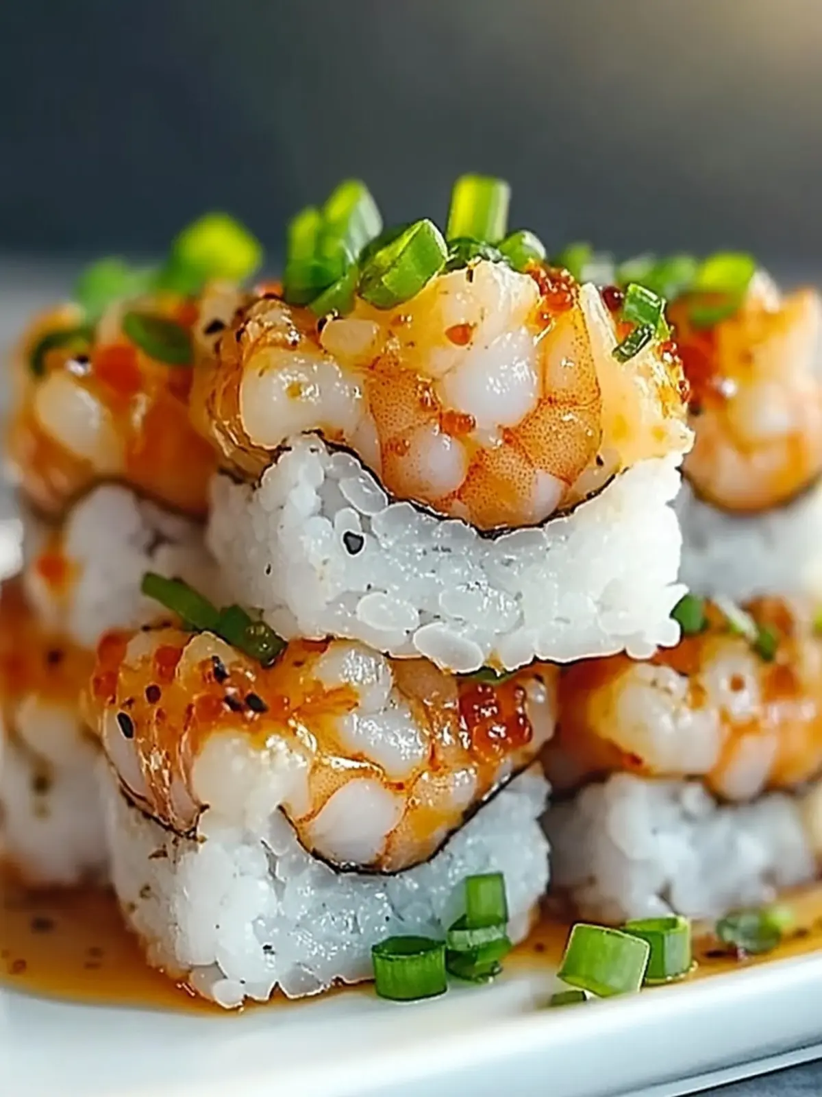 Spicy Shrimp Sushi Stacks