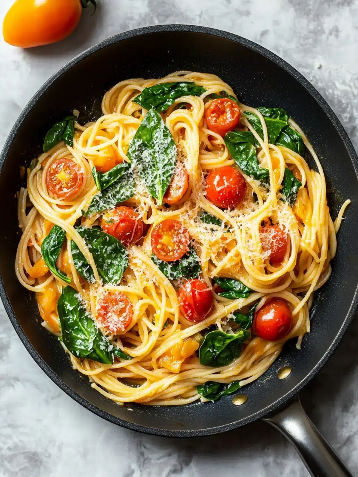 Fresh Spinach and Tomato Pasta