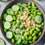Cucumber Edamame Salad with Creamy Miso Dressing