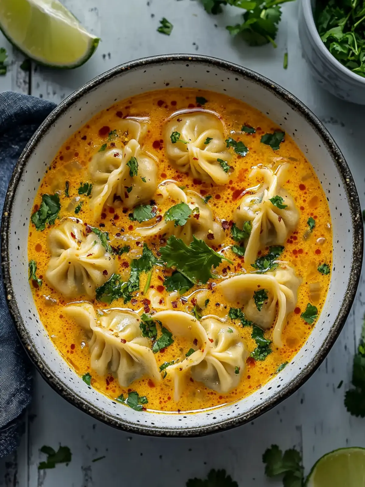Delicious Curry Dumpling Soup