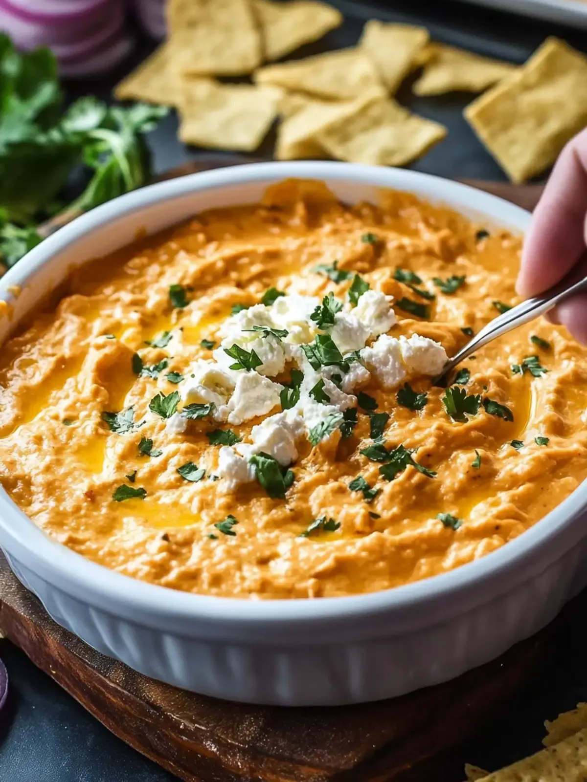 SLOW COOKER BUFFALO CHICKEN DIP