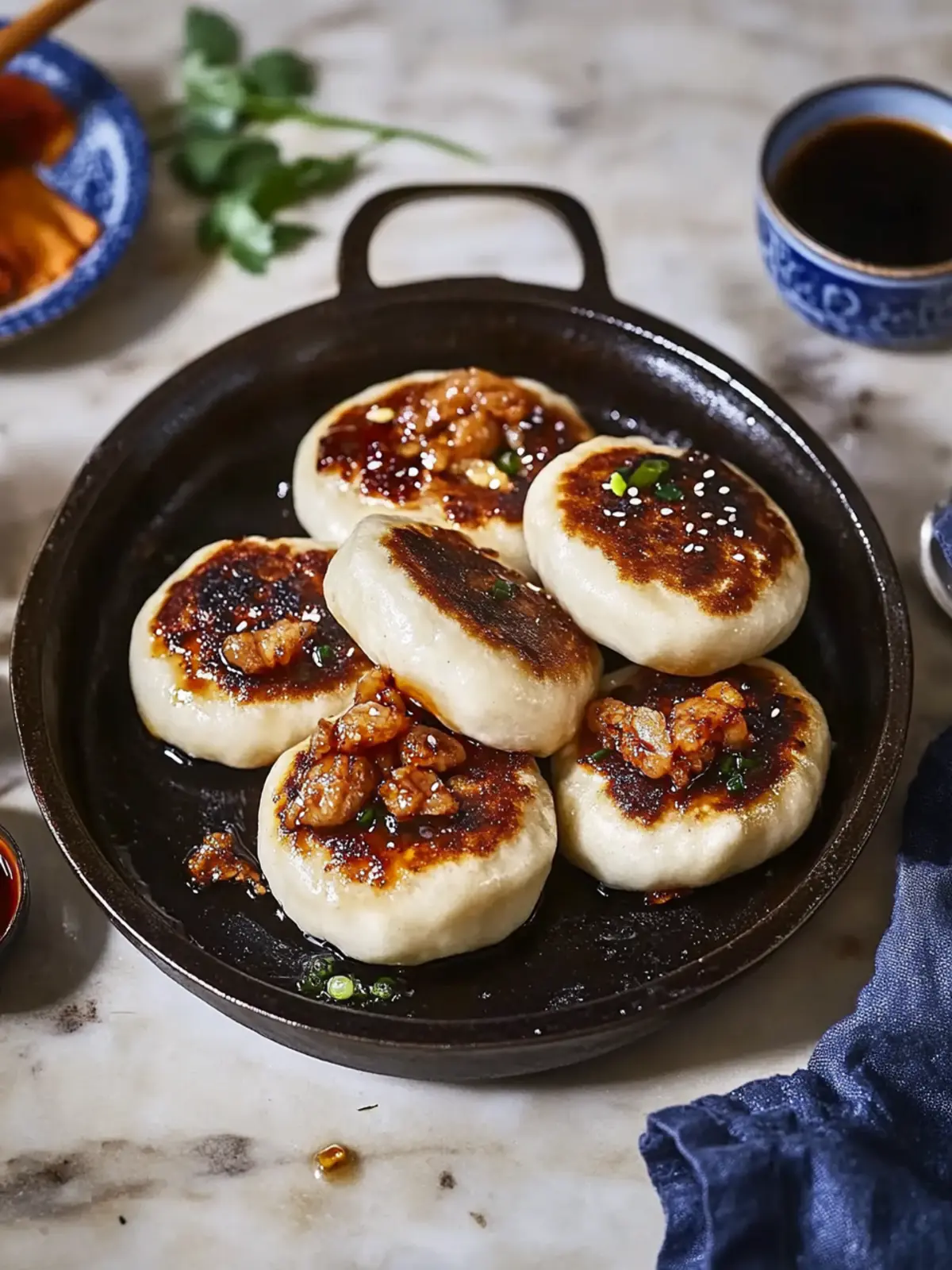Sheng Jian Bao (Pan-Fried Pork Buns)- Traditional Lunar Year's Recipes