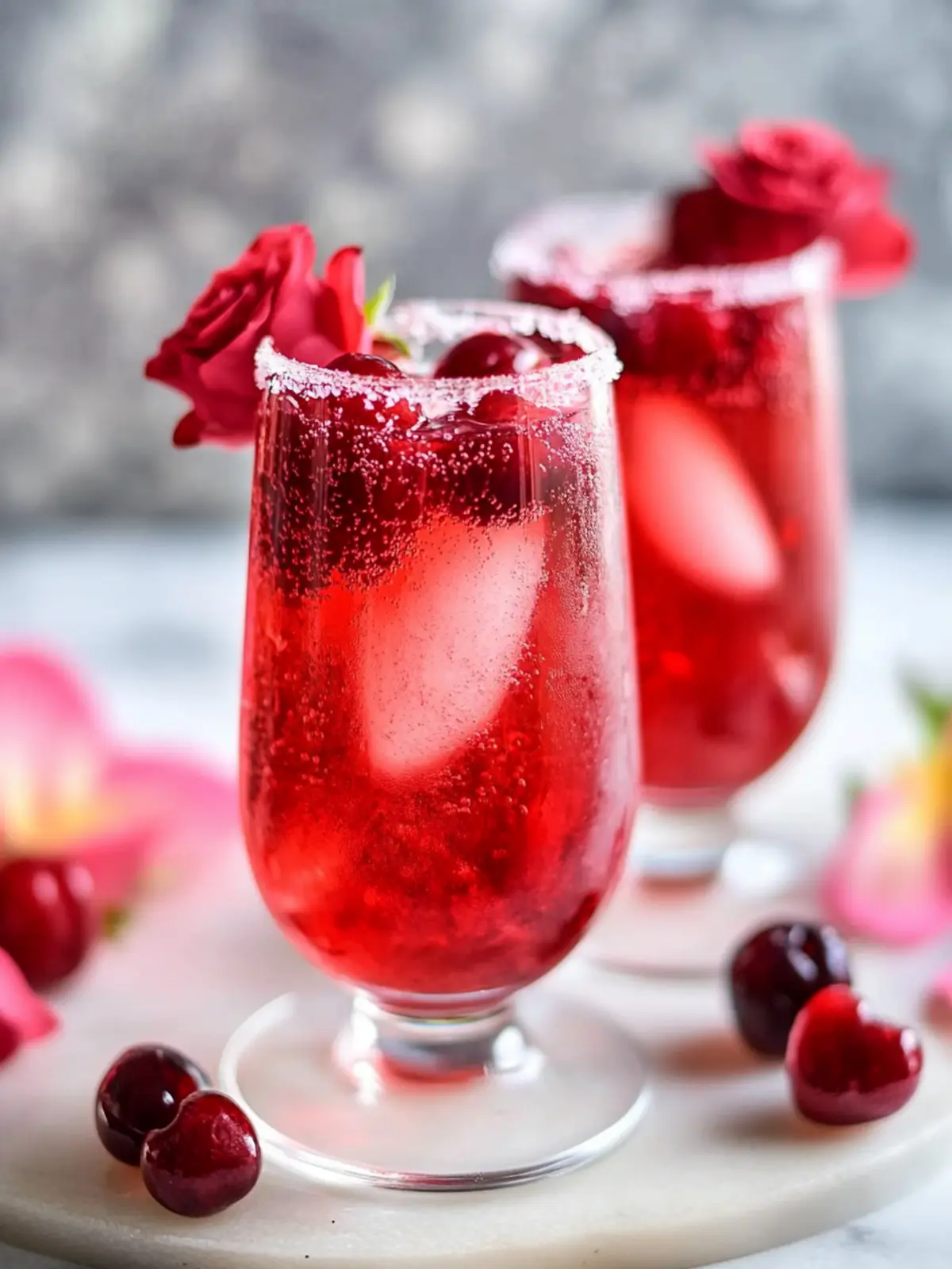 Roses Are Red Berry Cherry Fizz | Effortless Valentine’s Treat 3 ROSES ARE RED Berry Cherry Fizz | Easy Valentine’s Day Cocktail