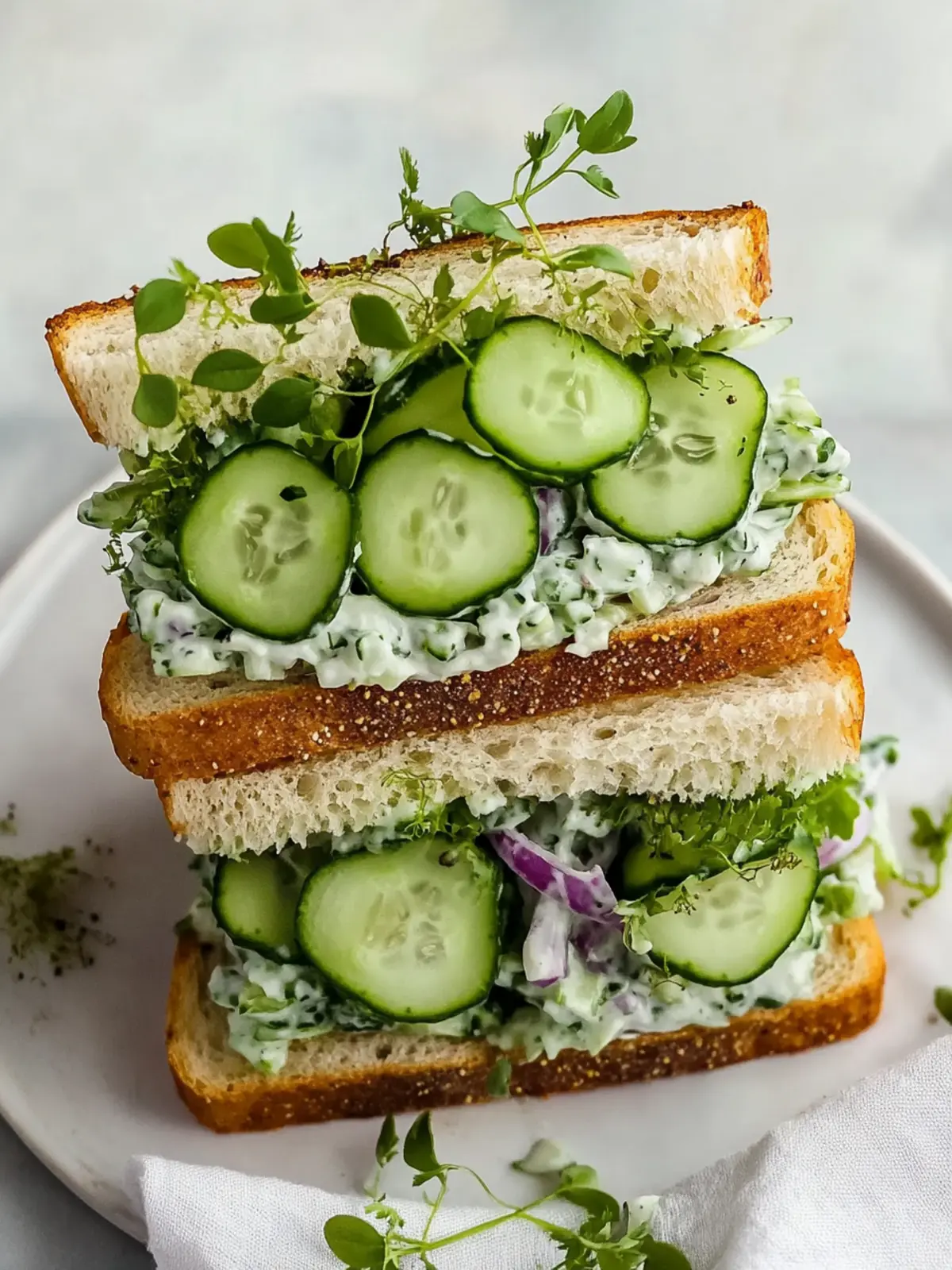 Easy Cucumber Salad Sandwiches