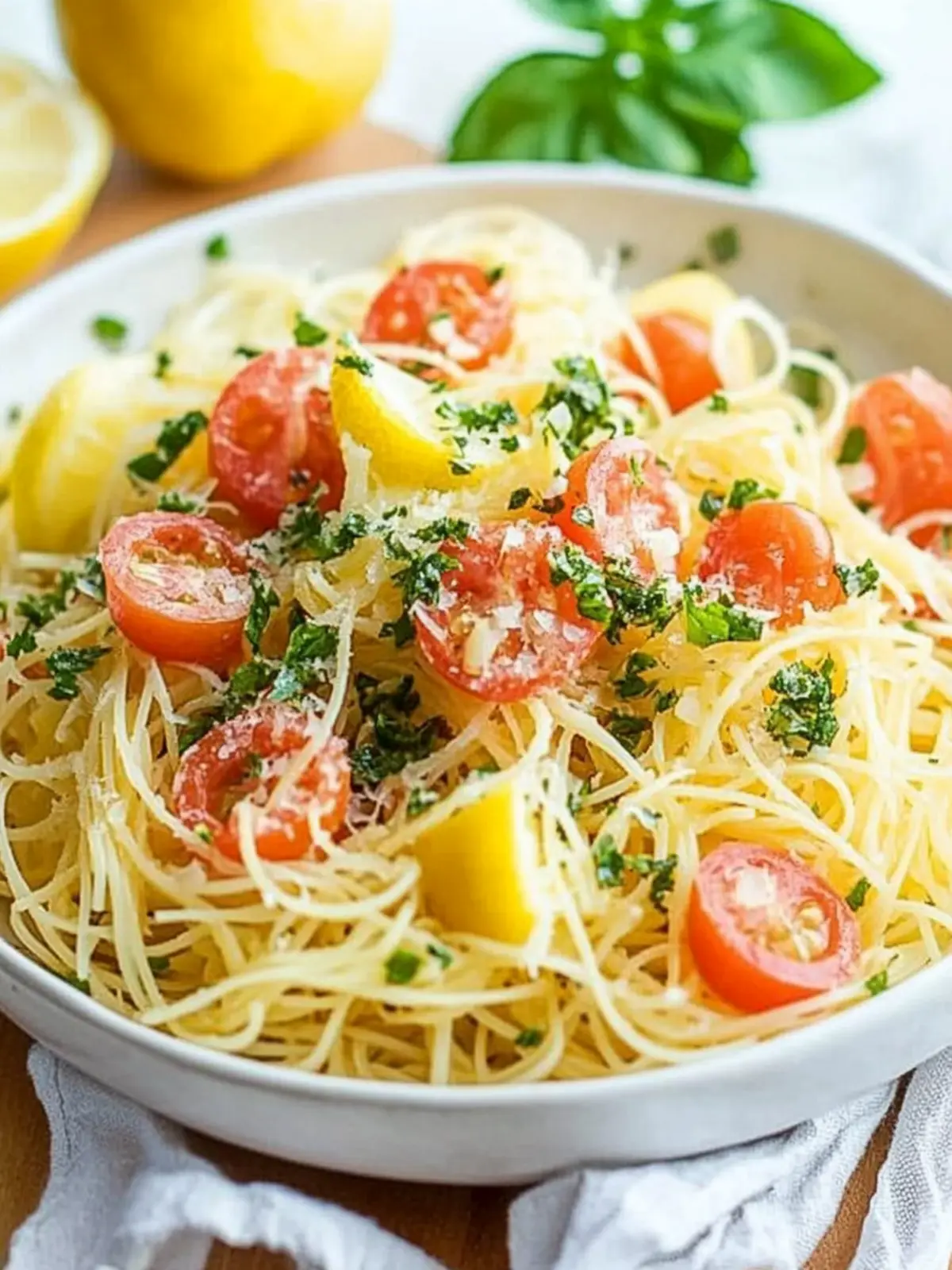 Lemon Capellini Salad - A Zesty Twist on Summer Flavors 4 Lemon Capellini Salad