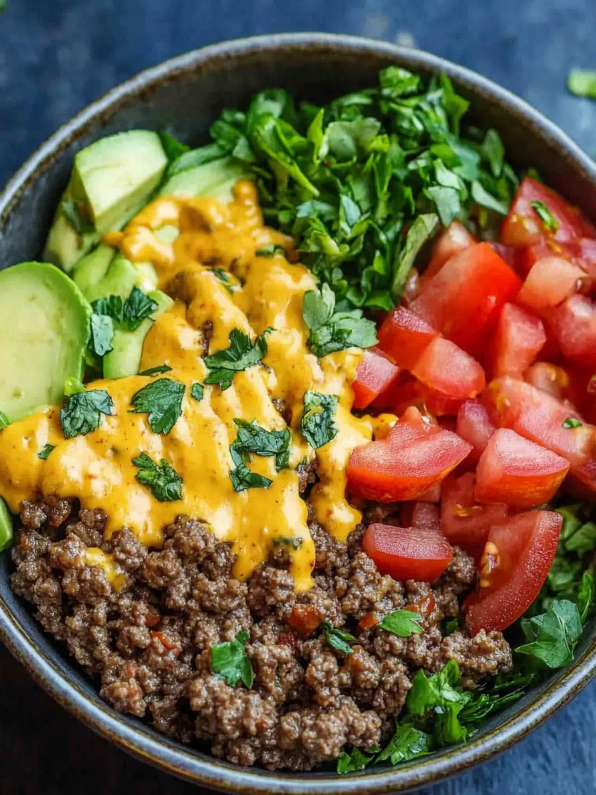 High-Protein Cheeseburger Bowls Recipe – Low-Carb Meal Prep with Ground Beef & Burger Sauce