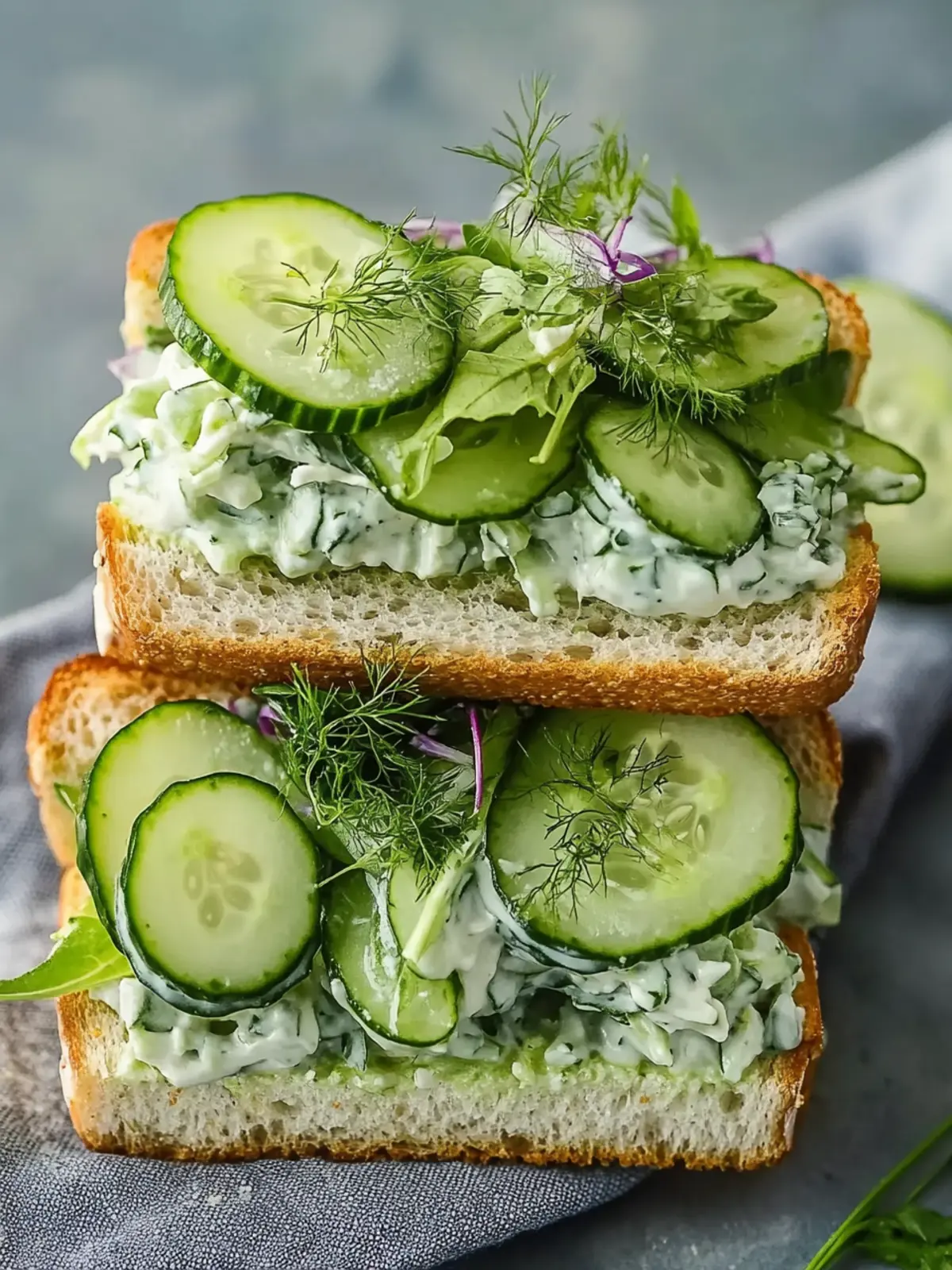 Easy Cucumber Salad Sandwiches