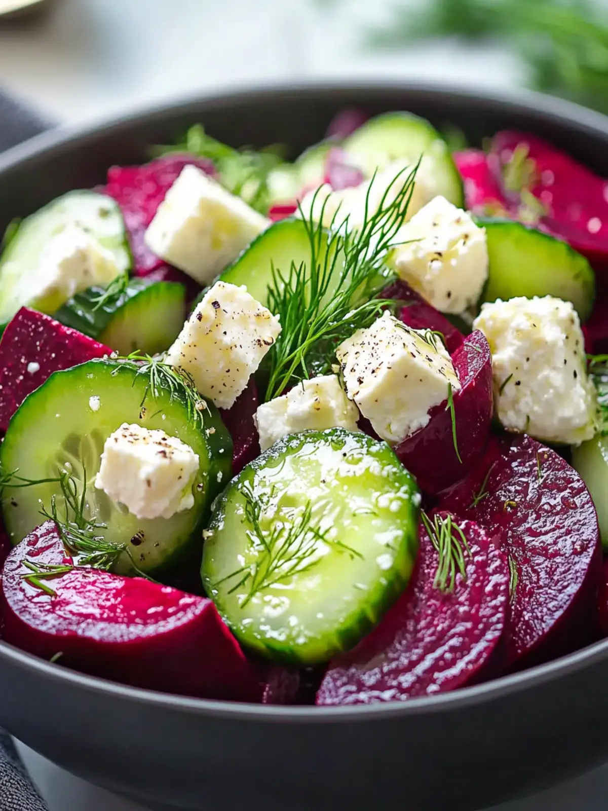 Vibrant Beet Feta Salad with Cucumber and Dill for Summer Bliss 5 Vibrant Beet Feta Salad with Cucumber and Dill