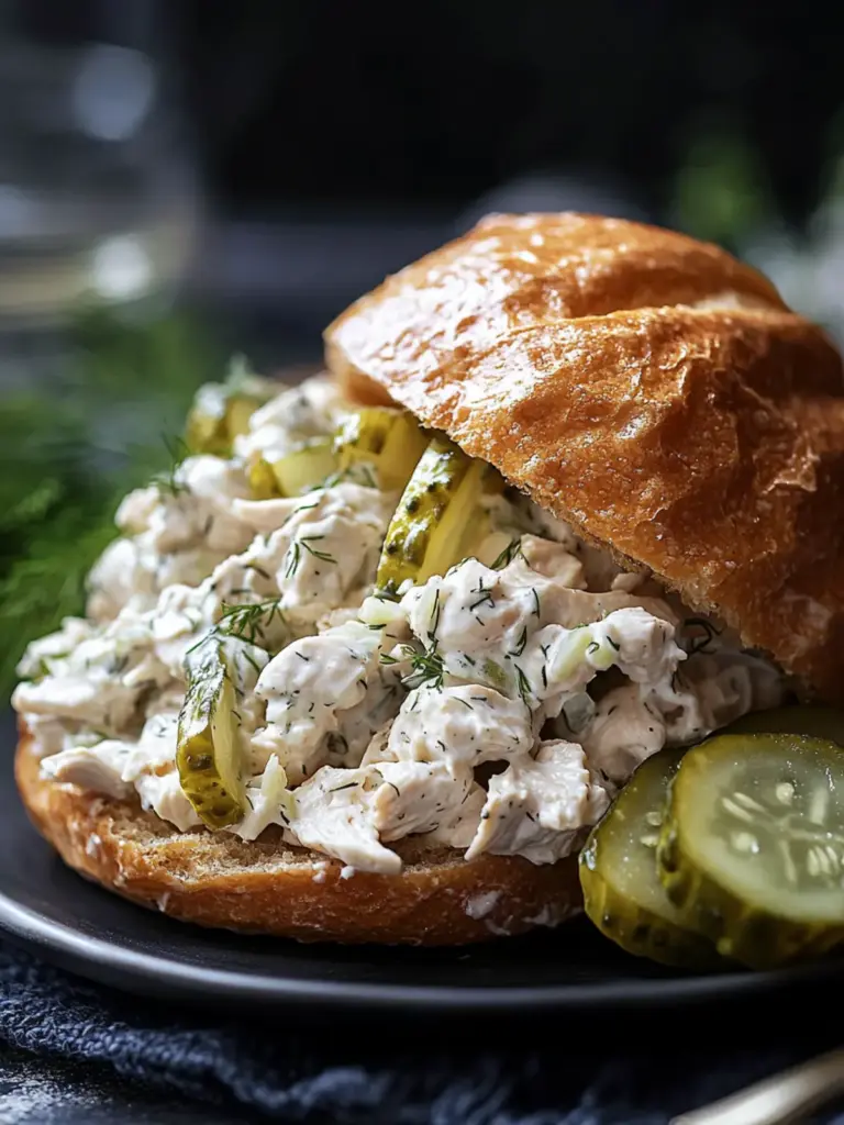 Savory Dill Pickle Chicken Salad