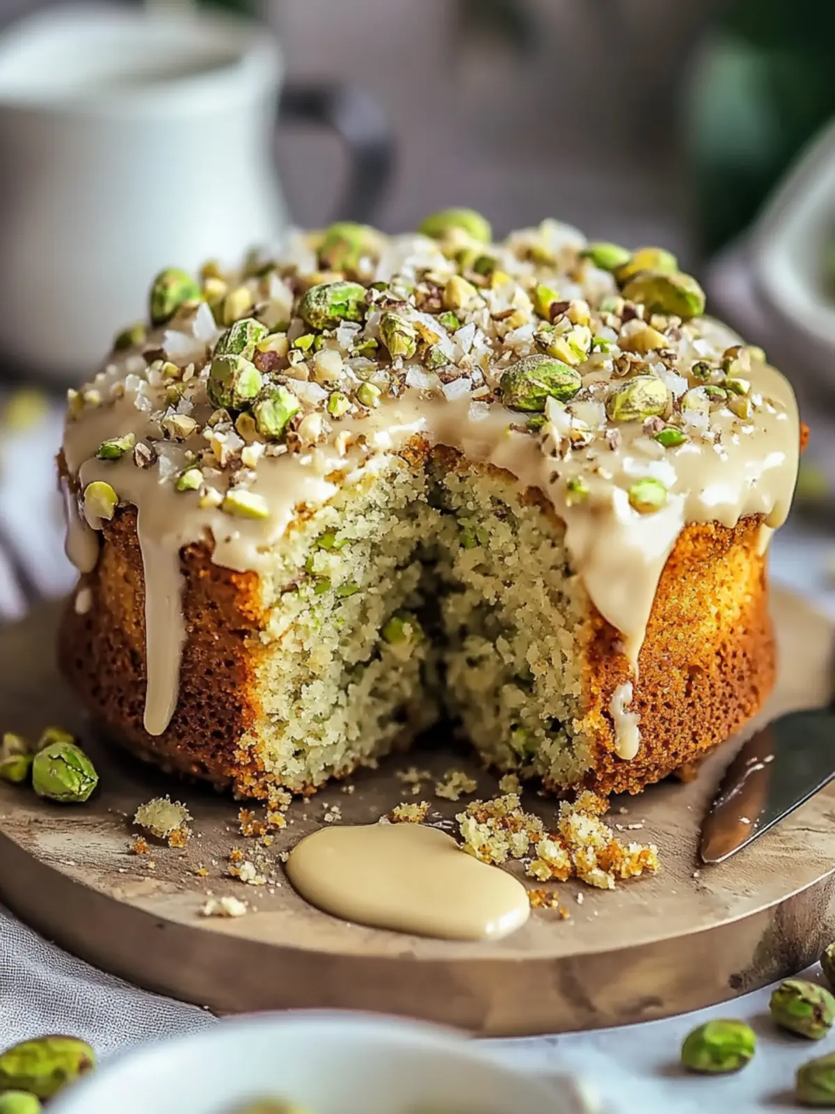Delight in A Lush and Flavorful Irresistible Vegan Pistachio Cake 4 A Lush and Flavorful Irresistible Vegan Pistachio Coffee Cake