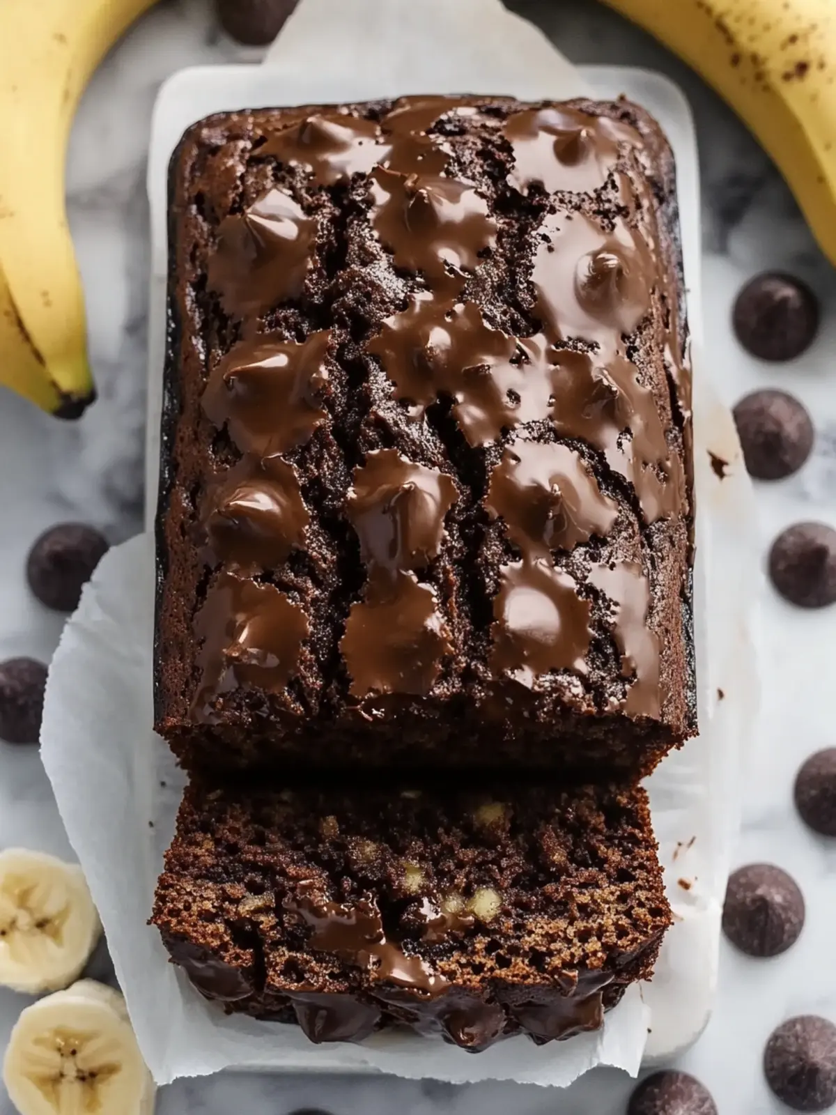 Decadent Chocolate Banana Bread That's Gluten-Free and Easy 2 Chocolate Banana Bread