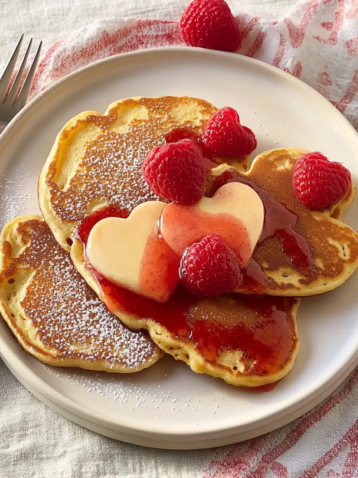 Heart-Shaped Pancakes: The Perfect Valentine's Day Breakfast 2 Heart-Shaped Pancakes- breakfast for Valentine's day