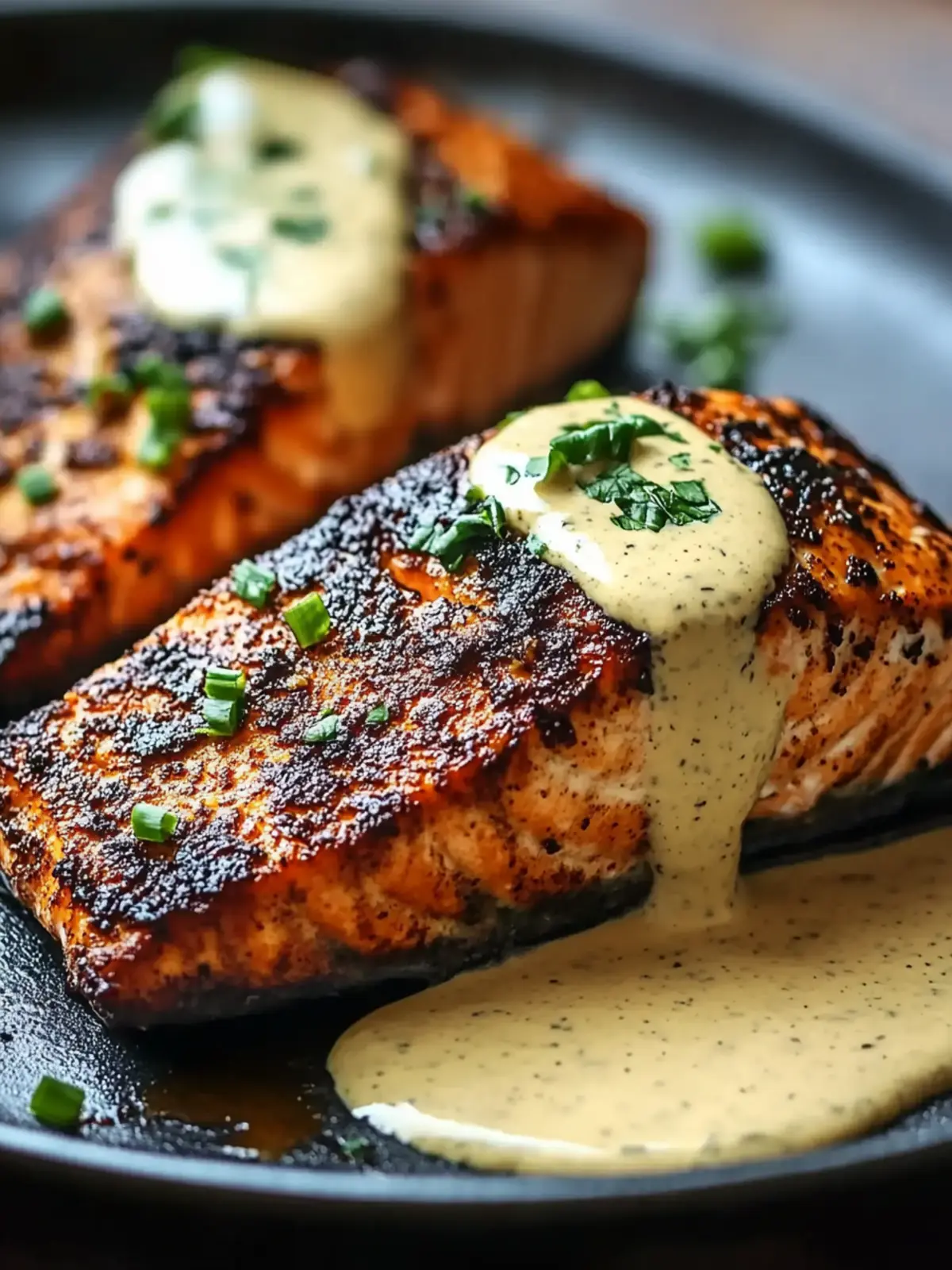 Blackened Salmon with Creamy Dijon Sauce: Easy Elegant Dinner 5 Blackened Salmon with Creamy Dijon Sauce: Fancy-Without-Trying Weeknight Dinner