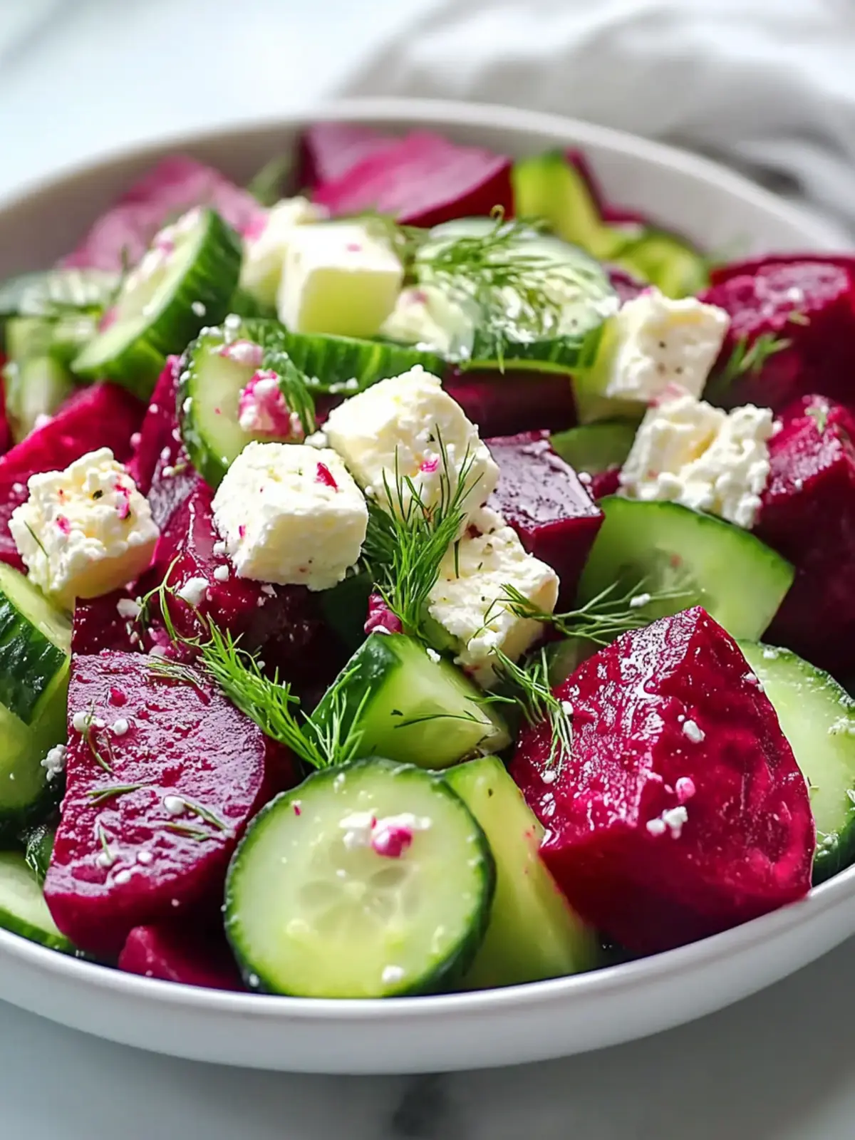 Vibrant Beet Feta Salad with Cucumber and Dill for Summer Bliss 2 Vibrant Beet Feta Salad with Cucumber and Dill