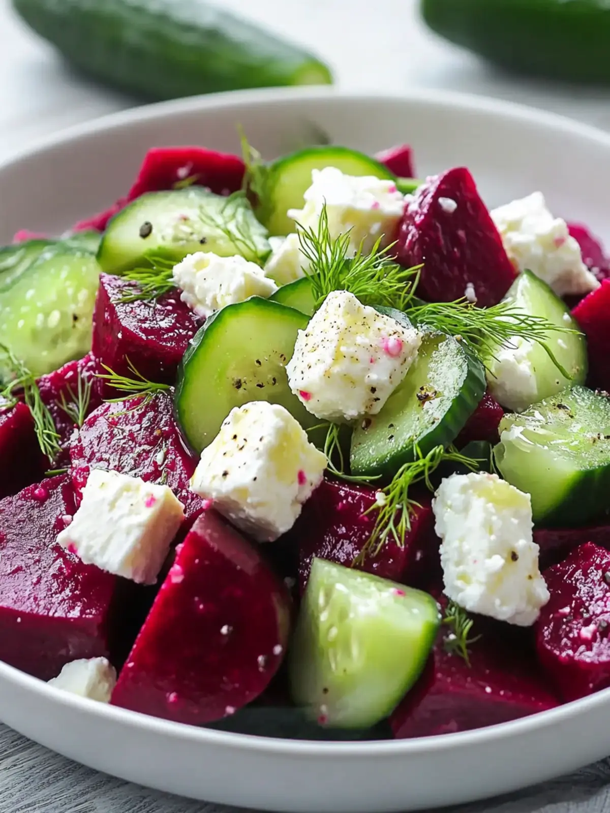 Vibrant Beet Feta Salad with Cucumber and Dill for Summer Bliss 3 Vibrant Beet Feta Salad with Cucumber and Dill