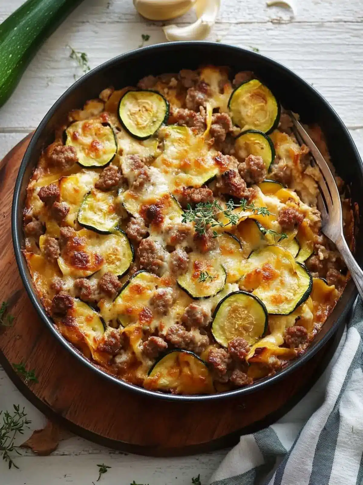 Zucchini Sausage Casserole