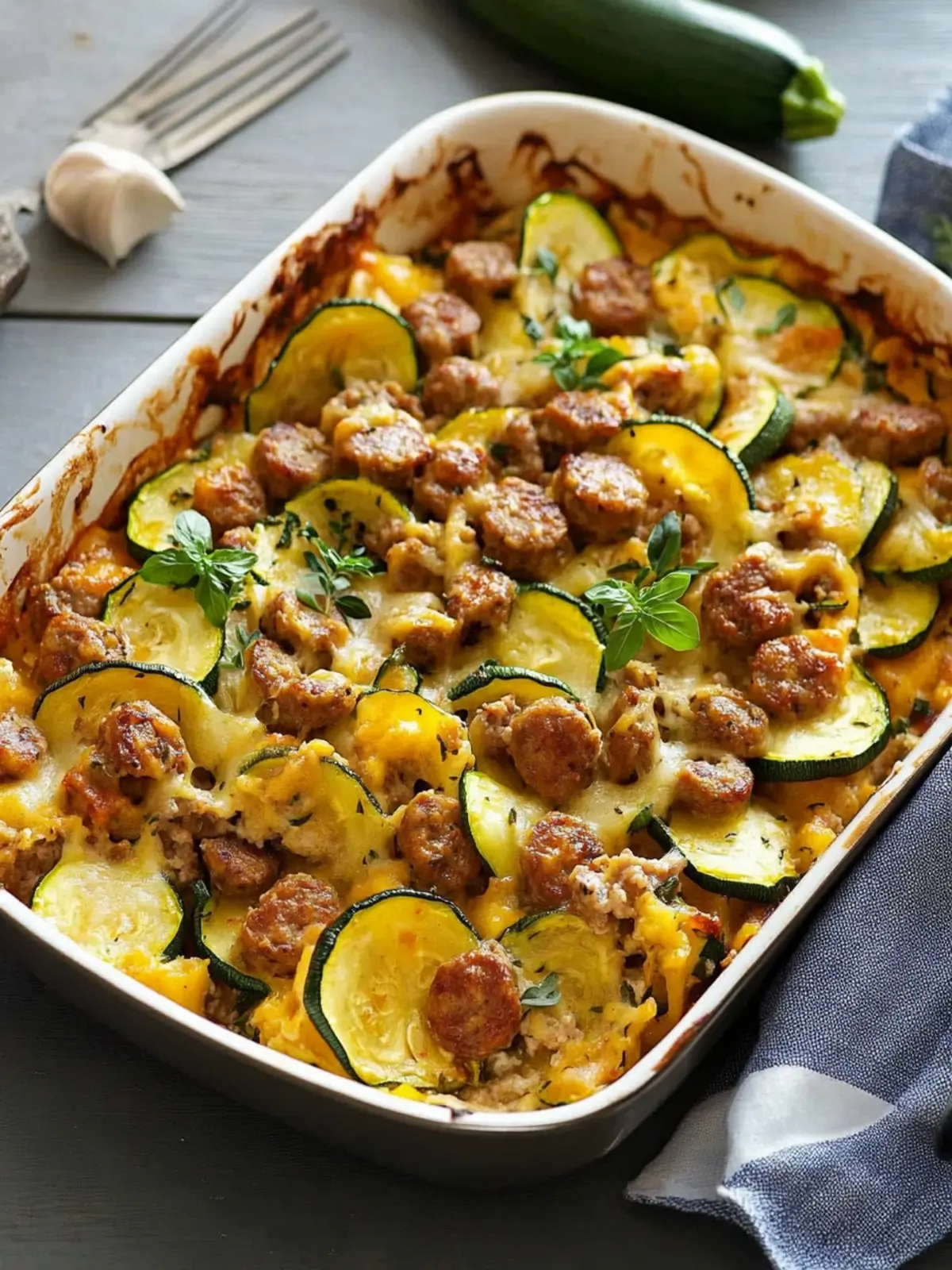 Zucchini Sausage Casserole