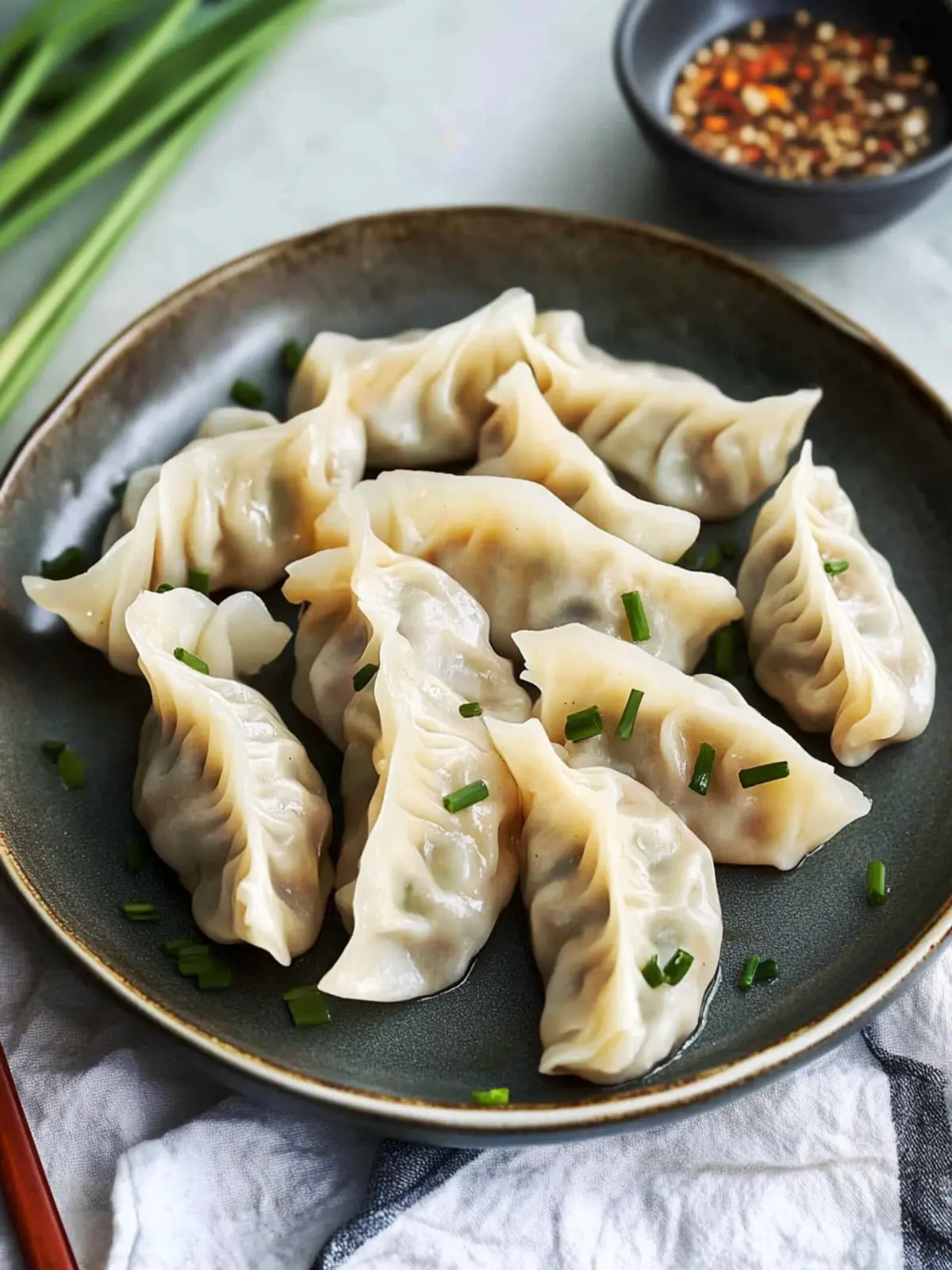 Pork and Chive Dumplings- Lunar New Year recipes
