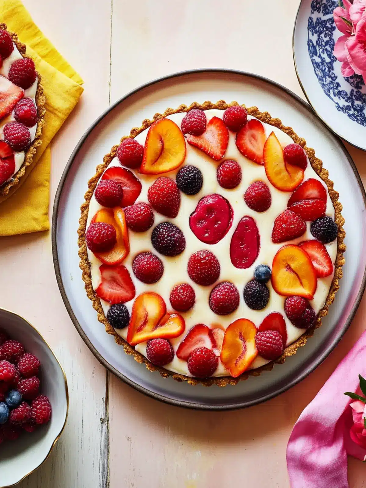 Easy Fruit Tart With Pecan Cookie Crust - Healthy Valentine Treat 3 Easy Fruit Tart With Pecan Cookie Crust- Healthy Valentine’s desserts