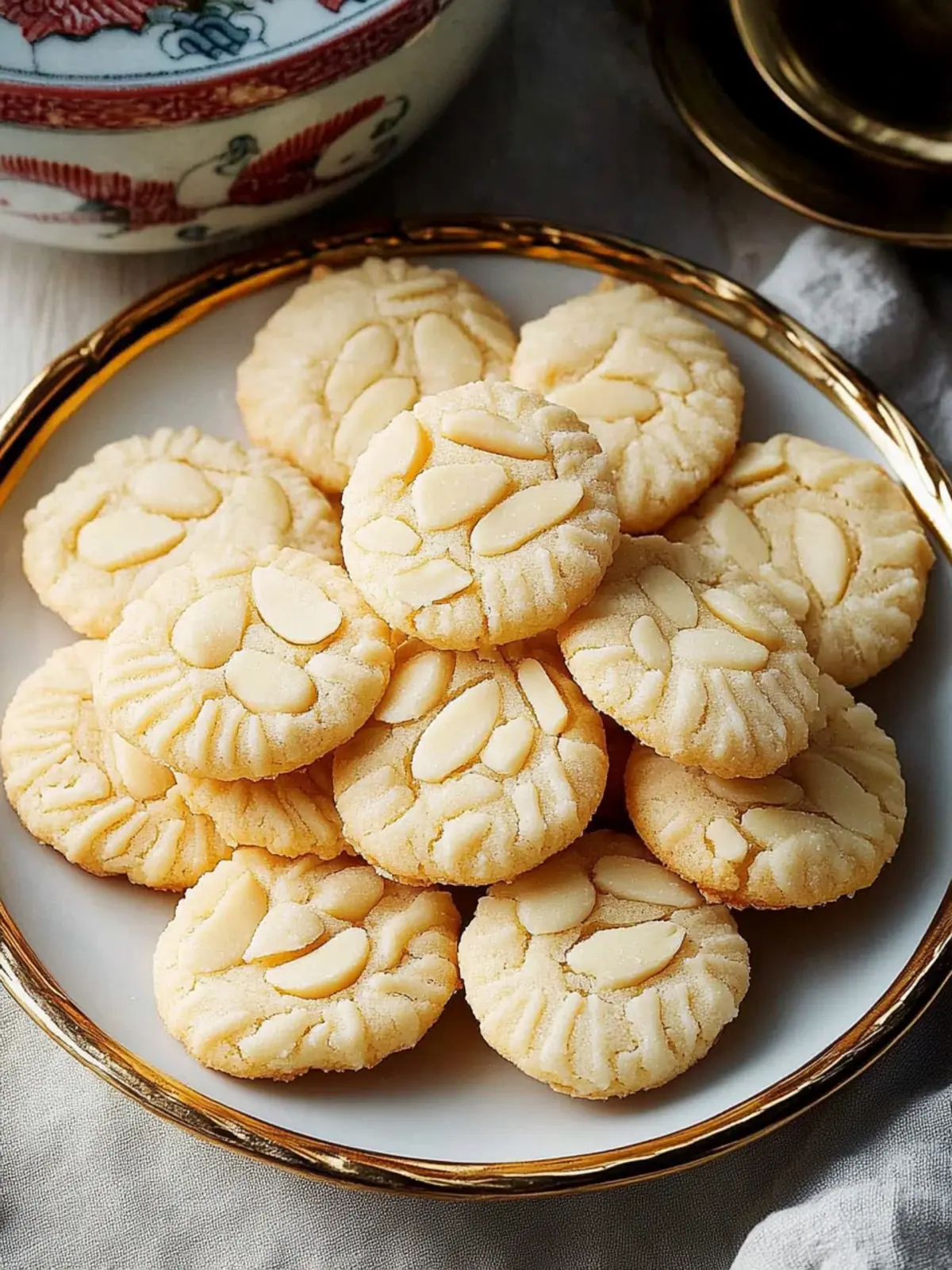 Chinese Almond Cookies- Lucky foods for Chinese New Year
