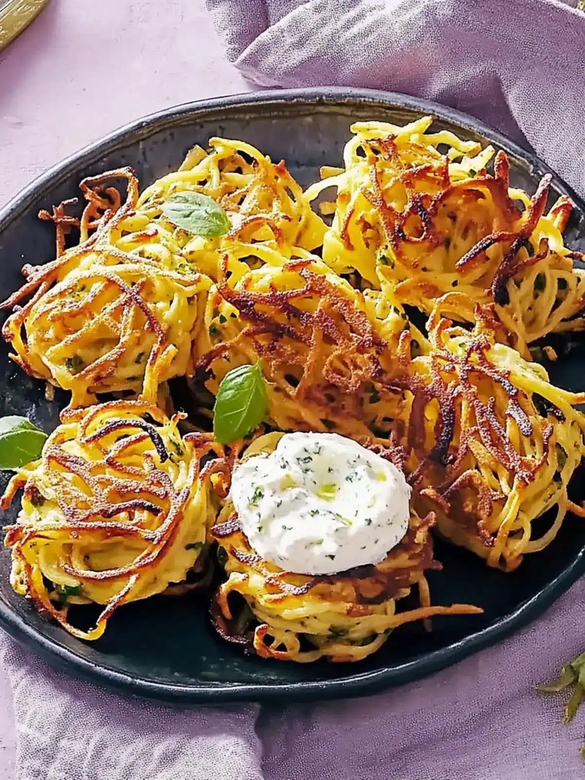 Zesty Pasta Cakes with Feta Dip for Easy Weeknight Dinners 2 Pasta cakes with feta dip