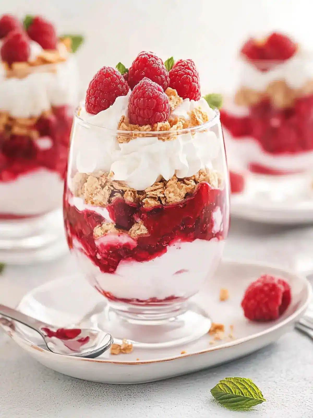 Raspberry Parfaits- Sweet Valentine's Day Dessert