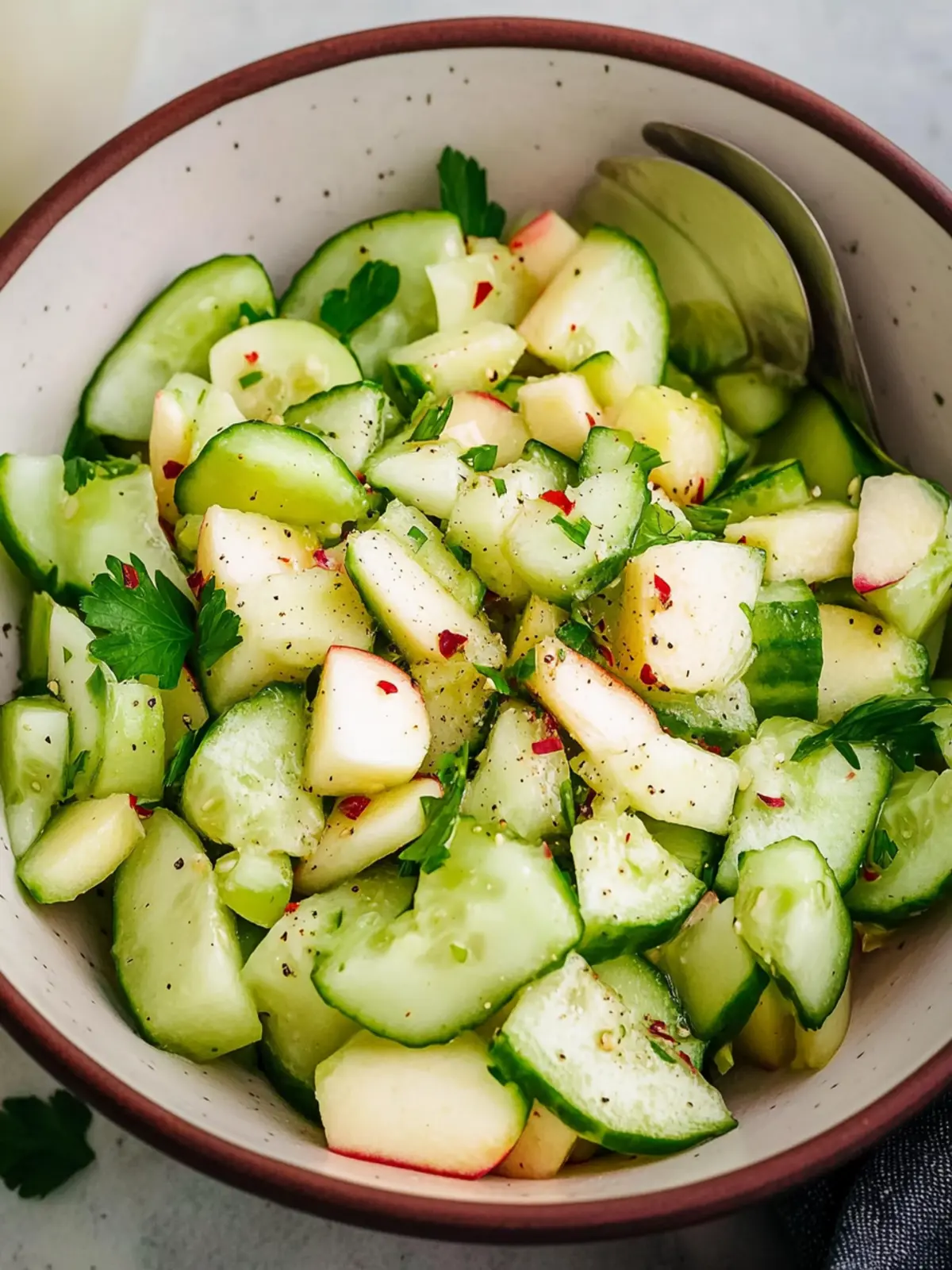 Crisp Cucumber Apple Salad with Sweet Honey Citrus Dressing 2 Cucumber Apple Salad