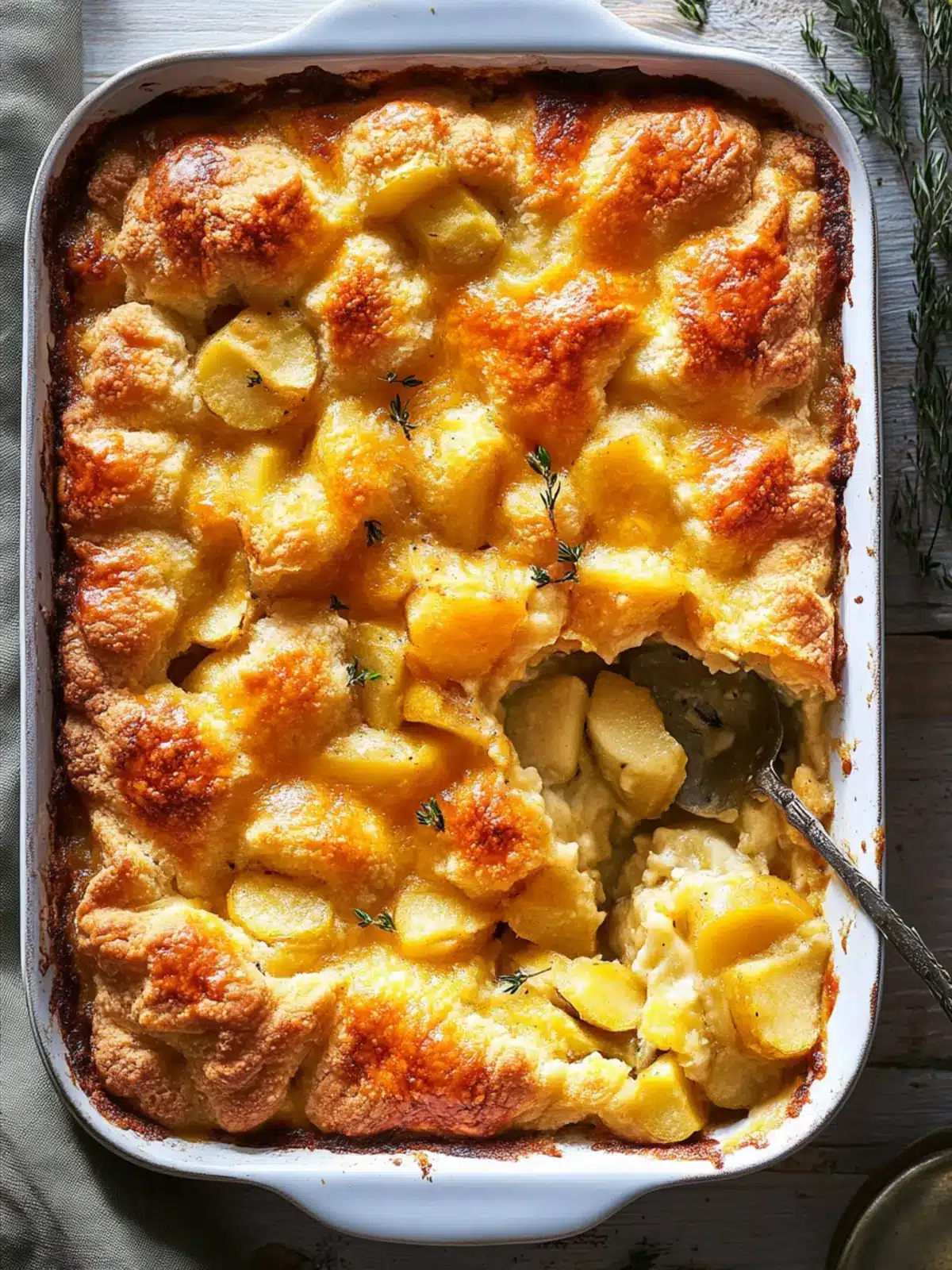 Apple Cheddar Crescent Casserole