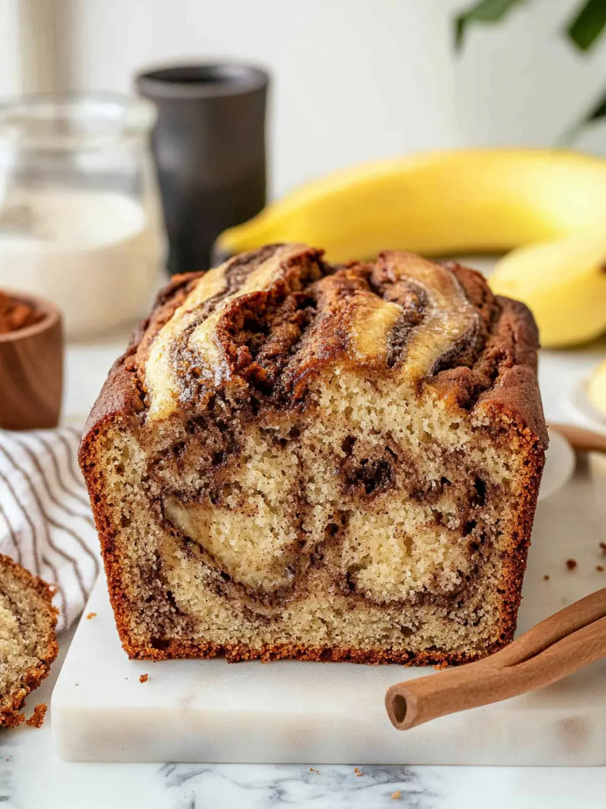Deliciously Moist Cinnamon Swirled Banana Bread Recipe 3 Cinnamon Swirled Banana Bread