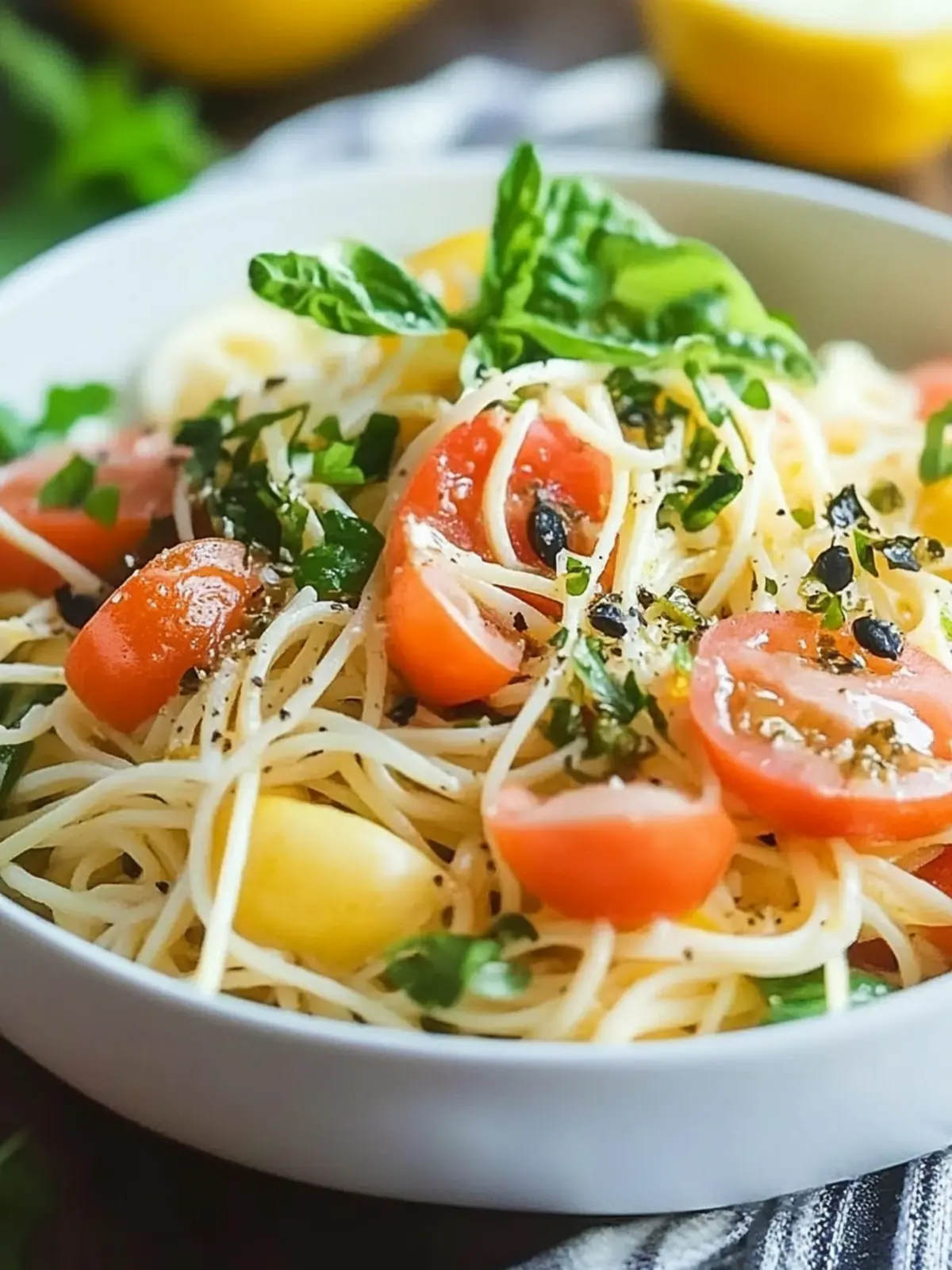 Lemon Capellini Salad - A Zesty Twist on Summer Flavors 5 Lemon Capellini Salad