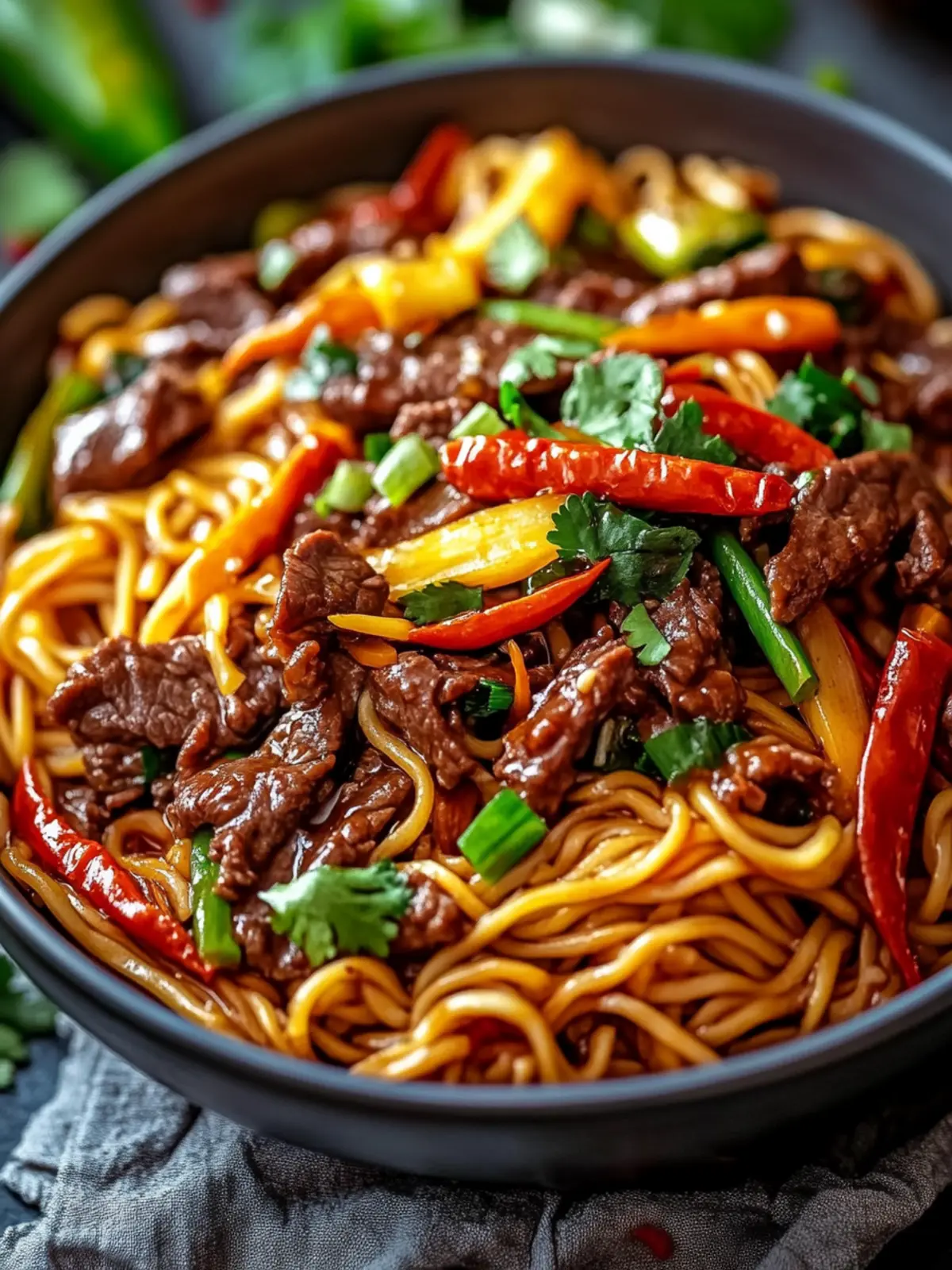 Sticky Beef Noodles