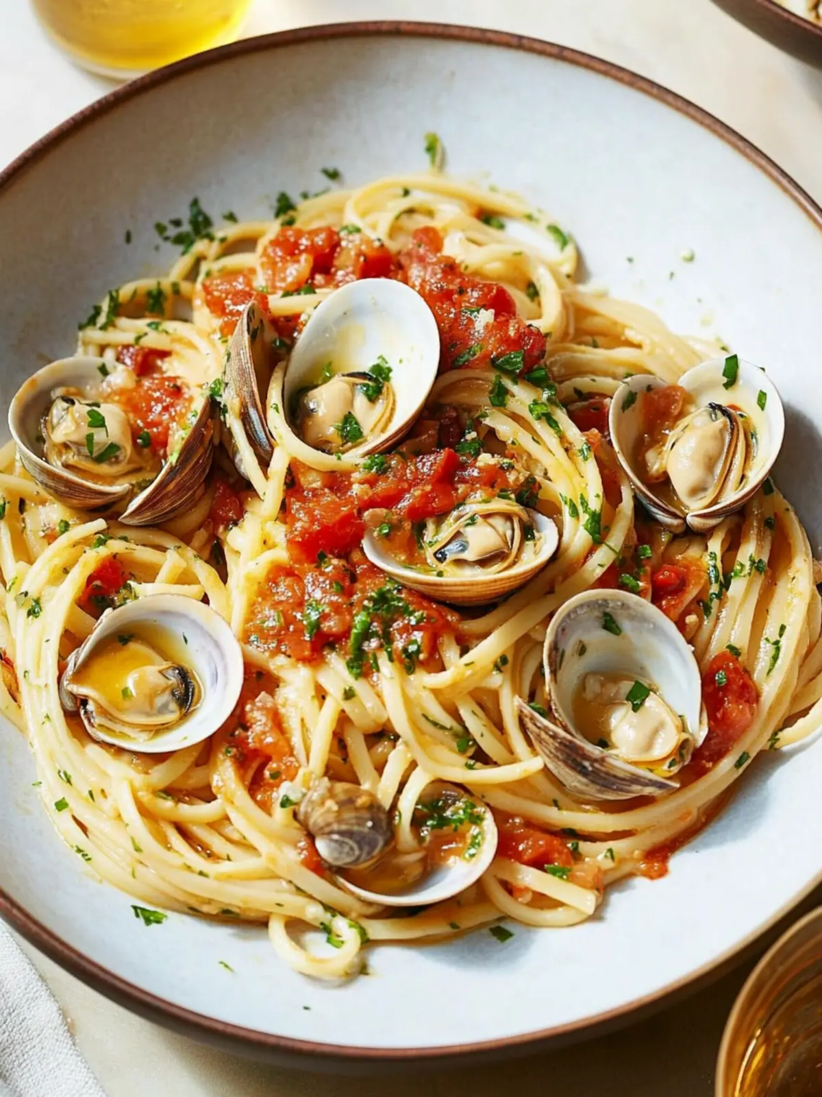 Linguine and Clams with Fresh Red Sauce for a Romantic Dinner 3 Linguine and Clams With Fresh Red Sauce- Valentine’s Day food ideas