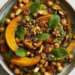 Maple-Roasted Squash and Chickpeas with Mint-Pistachio Pesto Delight 3 Maple-Roasted Squash and Chickpeas With Mint-Pistachio Pesto