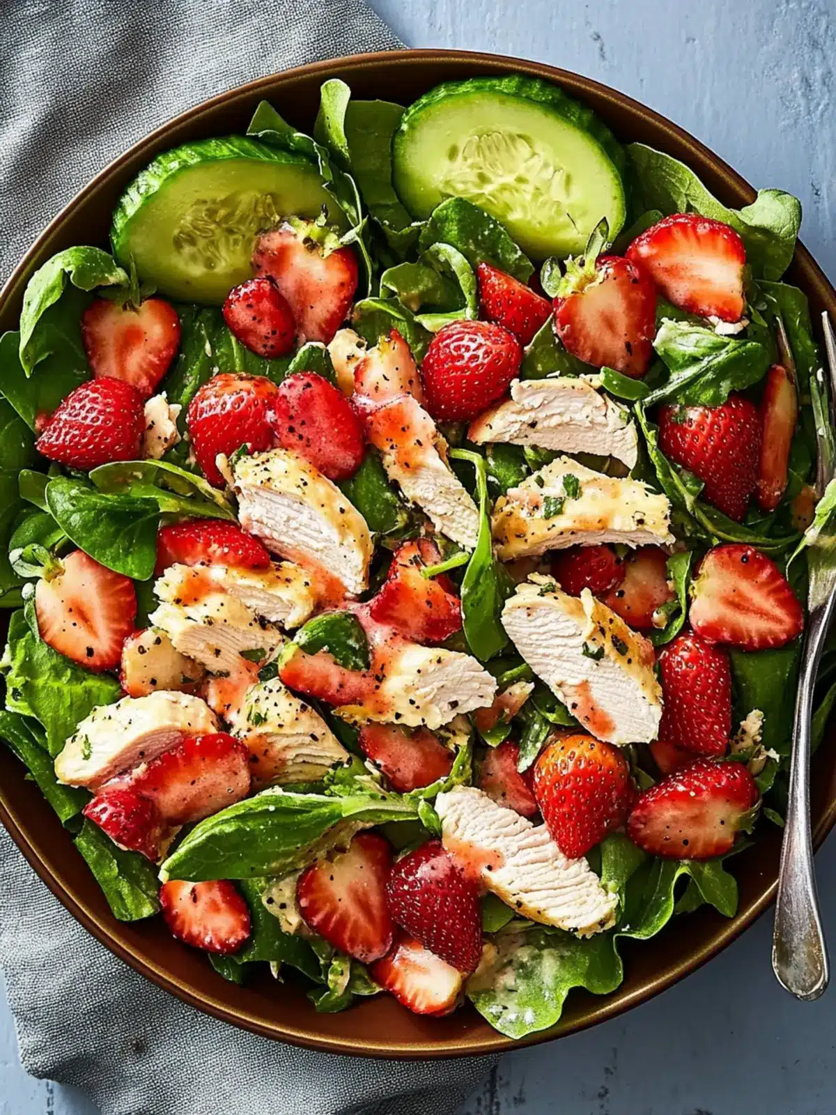 Summer Chicken Salad with Strawberry Vinaigrette