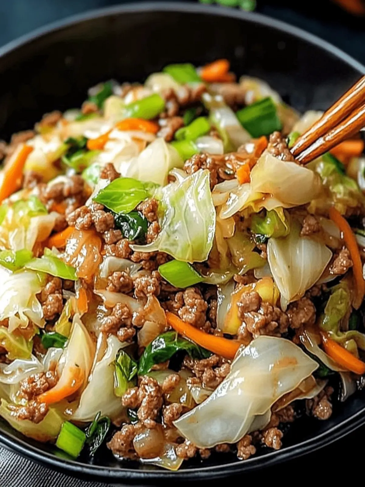 Savory Chinese Ground Beef and Cabbage Stir Fry Ready in 25 Minutes 3 Savory Chinese Ground Beef and Cabbage Stir Fry in 25 Minutes