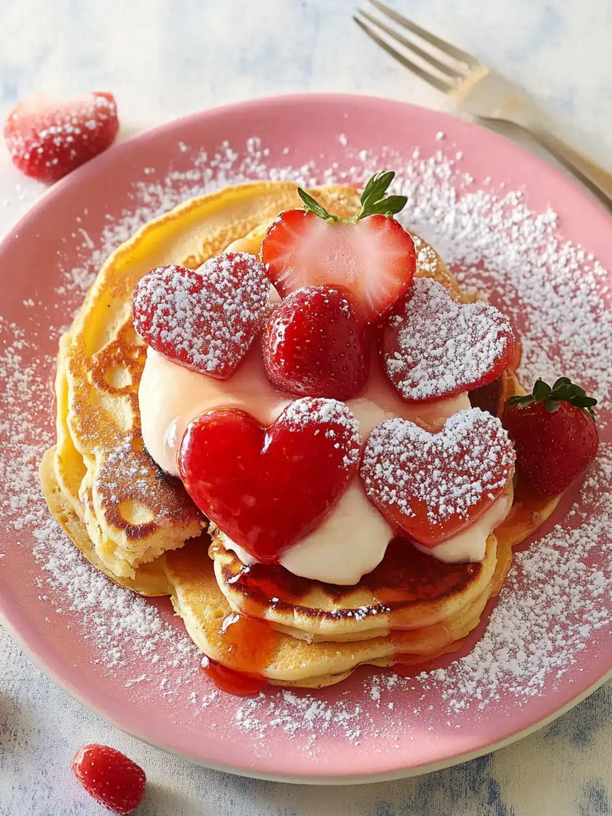 Heart-Shaped Pancakes: The Perfect Valentine's Day Breakfast 3 Heart-Shaped Pancakes- breakfast for Valentine's day