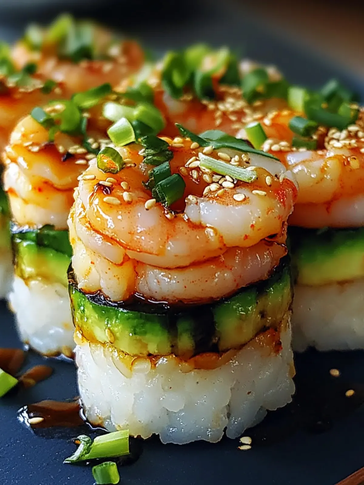 SPICY SHRIMP SUSHI STACKS