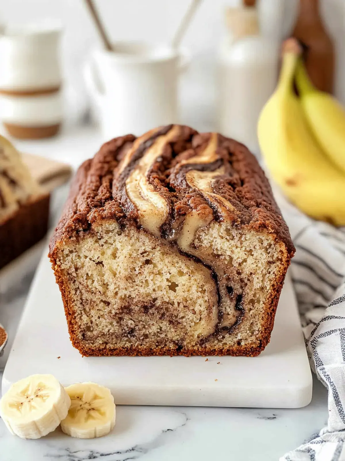 Deliciously Moist Cinnamon Swirled Banana Bread Recipe 2 Cinnamon Swirled Banana Bread