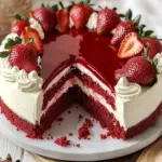 Strawberry Red Velvet Cheesecake: Irresistible Valentine’s Day Treat 10 Strawberry Red Velvet Cheesecake- Valentine’s Day desserts