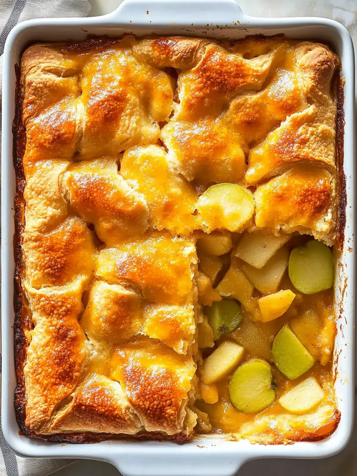 Apple Cheddar Crescent Casserole