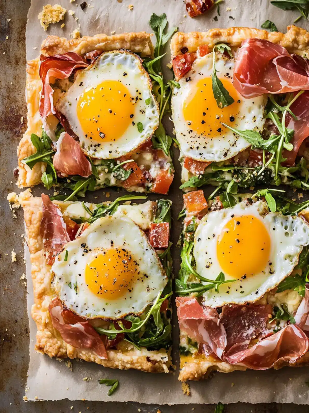 Baked Prosciutto and Egg Breakfast Tart for a Flavorful Brunch 2 Baked Prosciutto and Egg Breakfast Tart