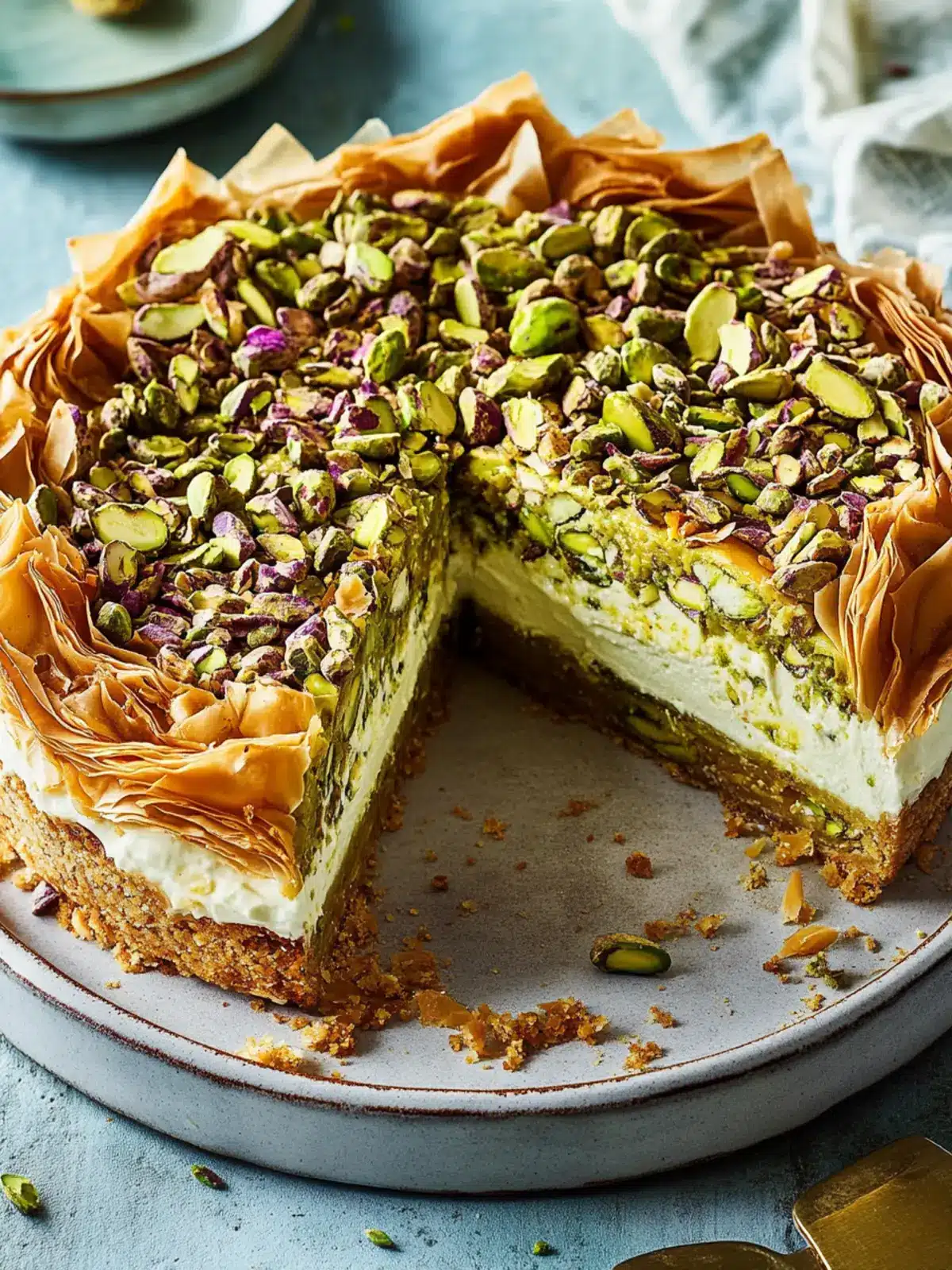 Baklava Pistachio Cheesecake