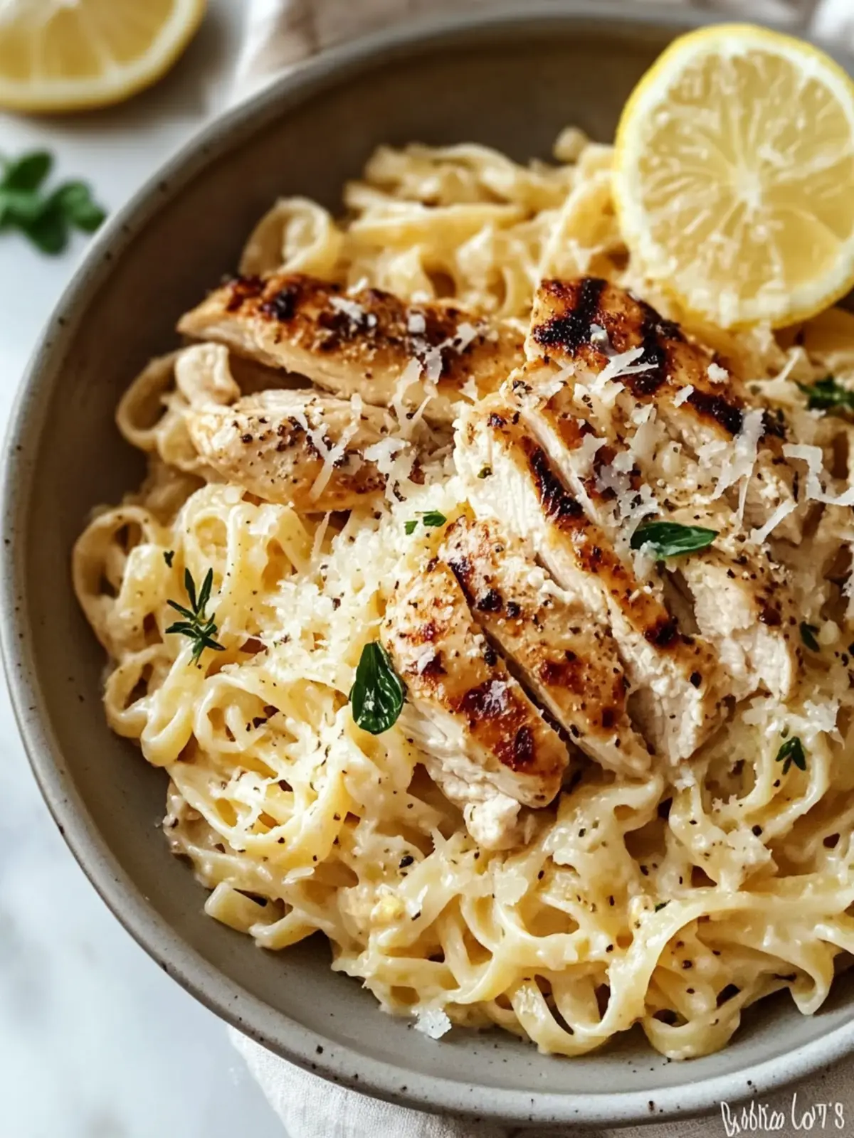 Garlic Parmesan Pasta with Chicken