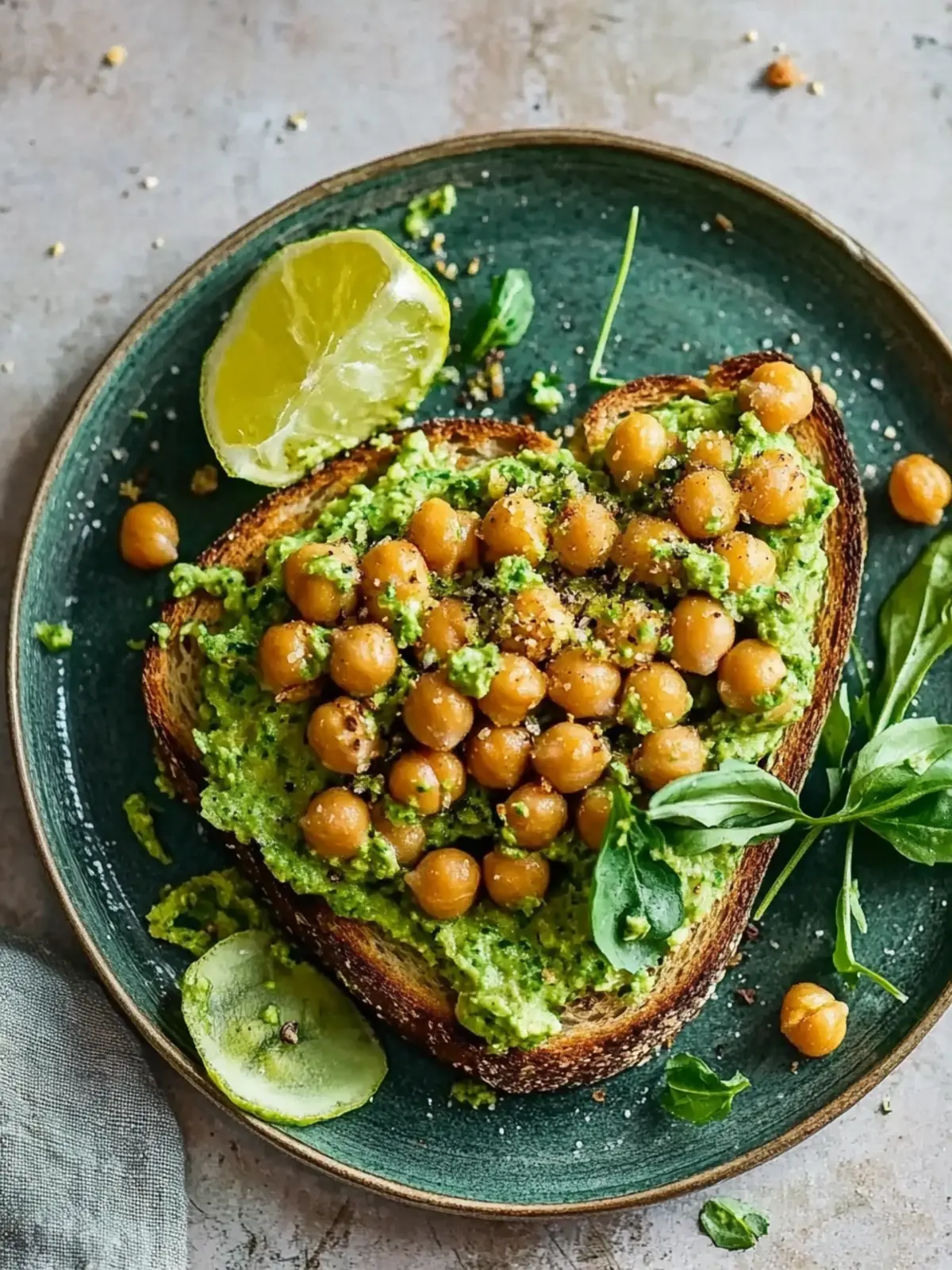 Crispy Chickpeas on Green Toast – A Flavorful Vegan Twist 2 Crispy chickpeas on green toast