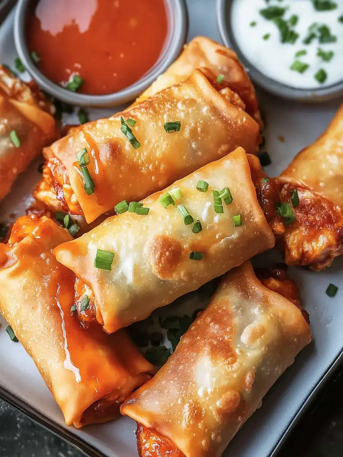 Spicy Buffalo Chicken Egg Rolls: Crunchy Joy in Every Bite 2 Buffalo Chicken Egg Rolls