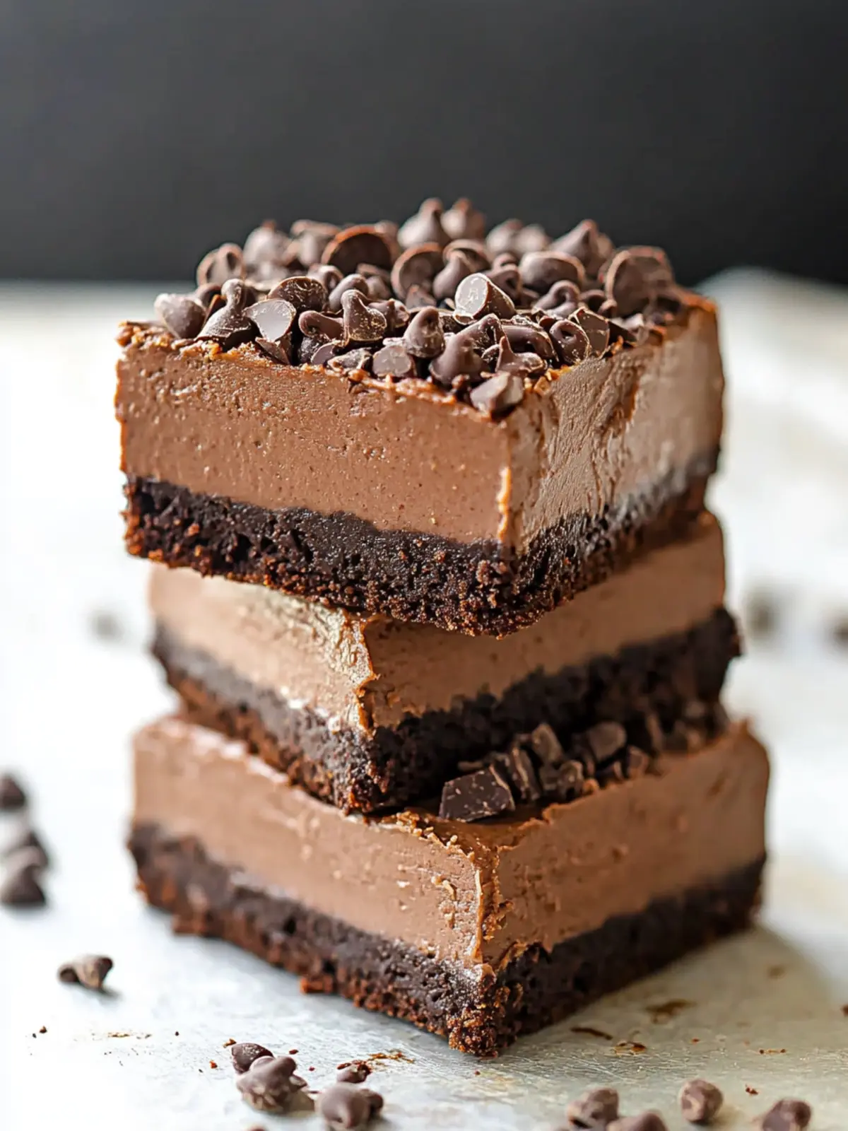 Decadent Death-By-Chocolate No-Bake Cheesecake Bars to Savor 4 Death-By-Chocolate No Bake Cheesecake Bars